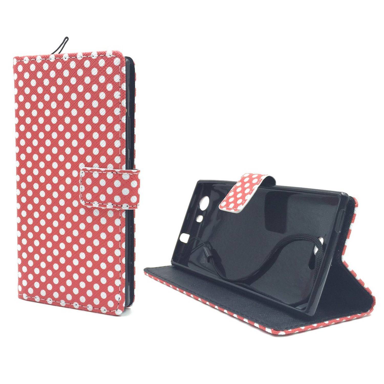 Wiko Ridge 4G Handyhülle Bookcover Rot