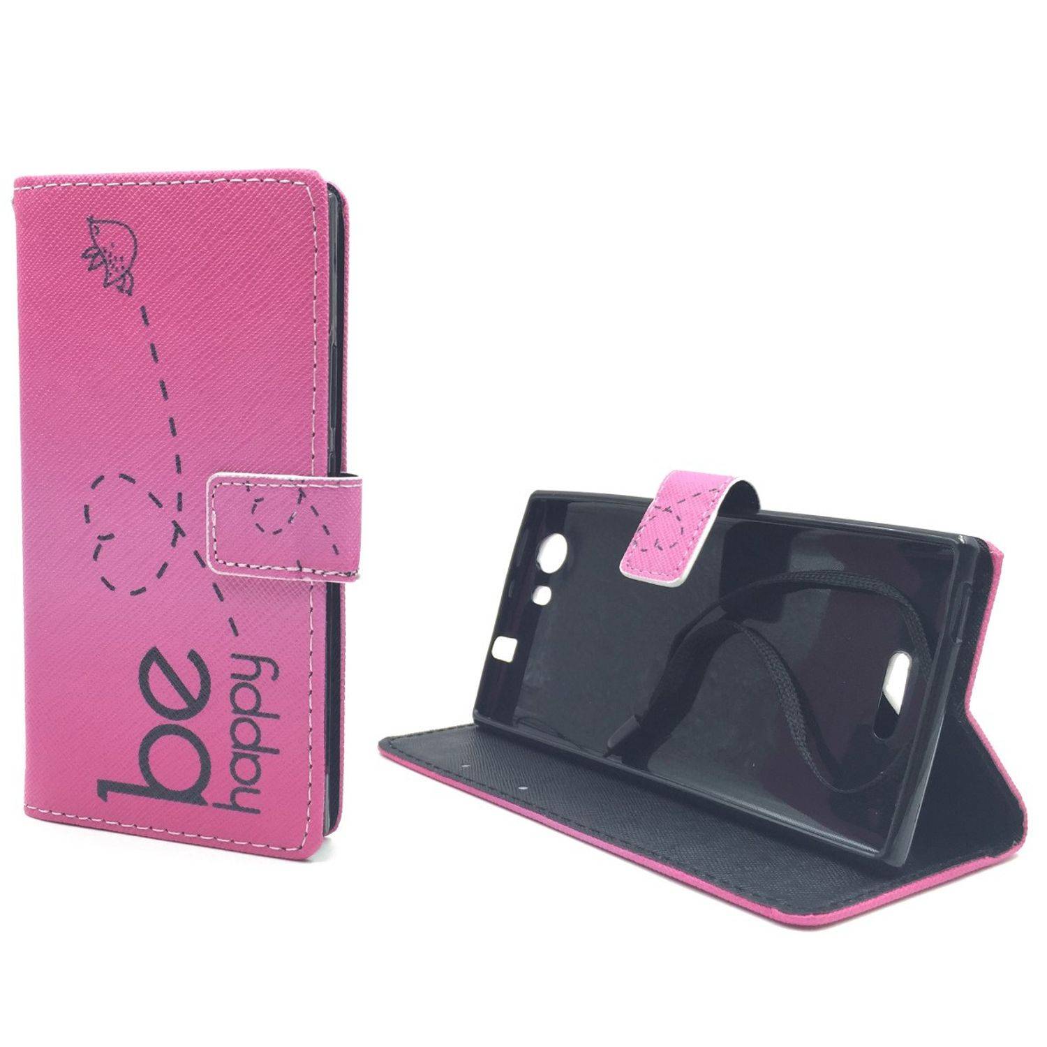 Wiko Ridge 4G Handyhülle Bookcover Rosa