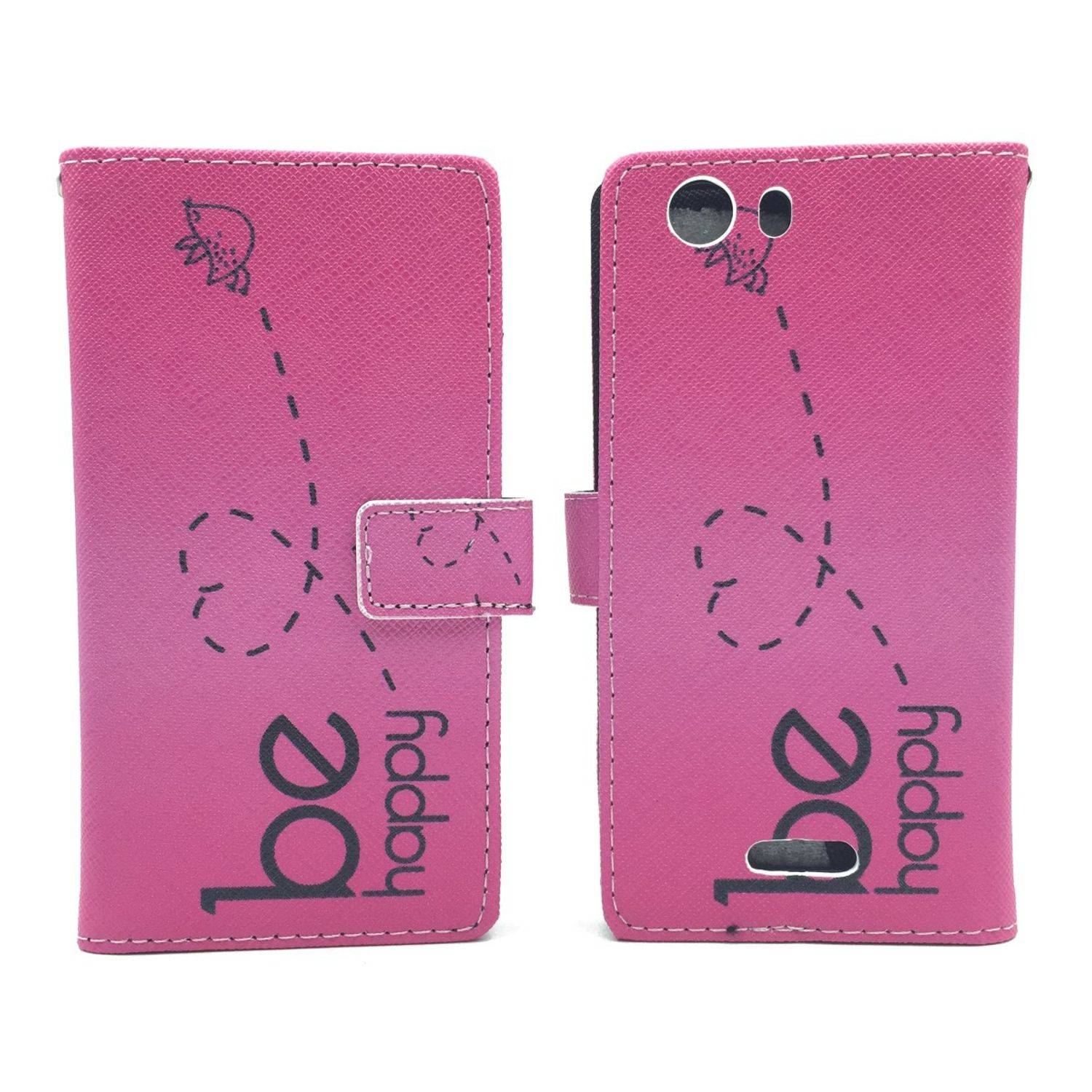 Wiko Ridge 4G Handyhülle Bookcover Rosa