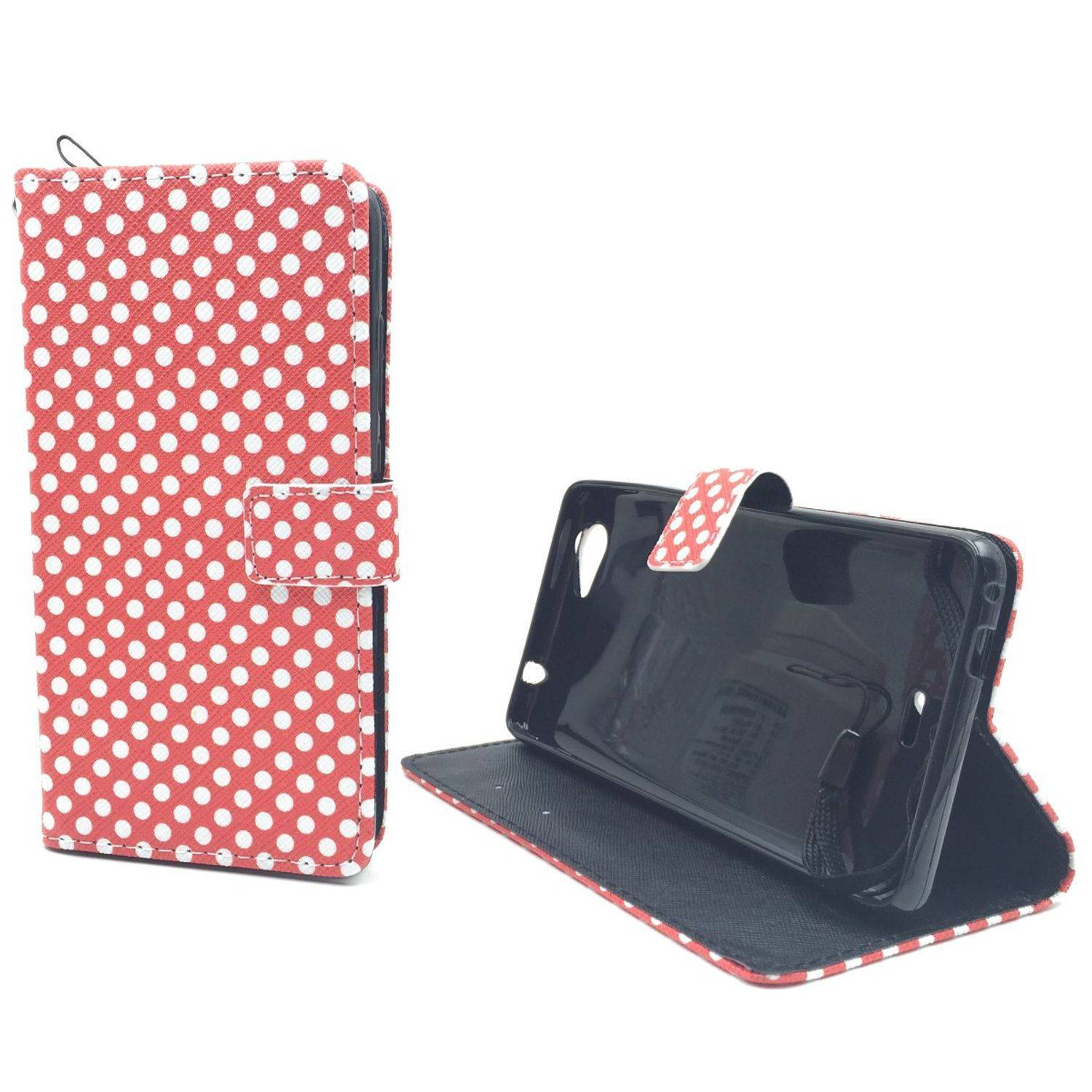 Wiko Pulp Fab Handyhülle Bookcover Rot