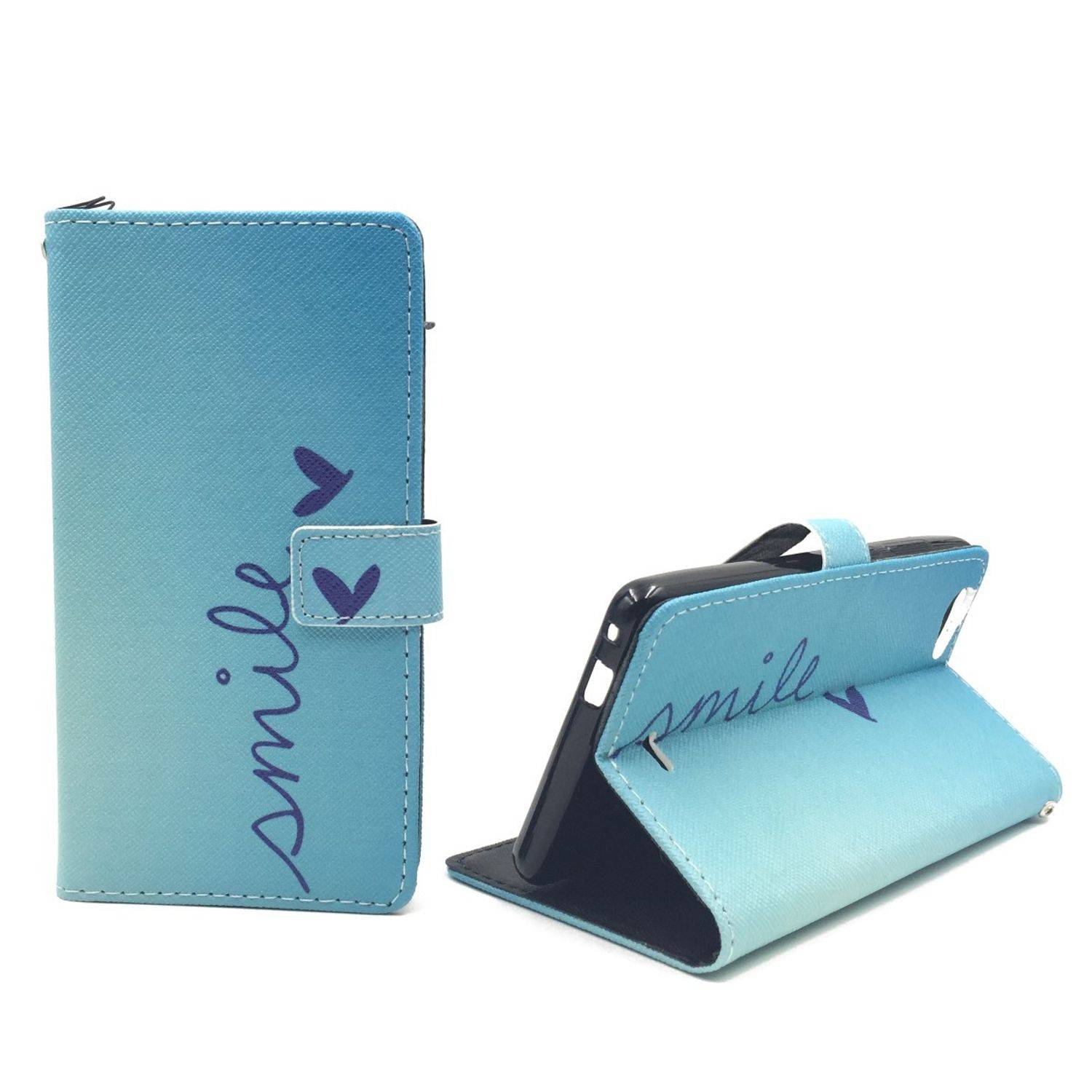 Wiko Pulp Fab Handyhülle Bookcover Blau