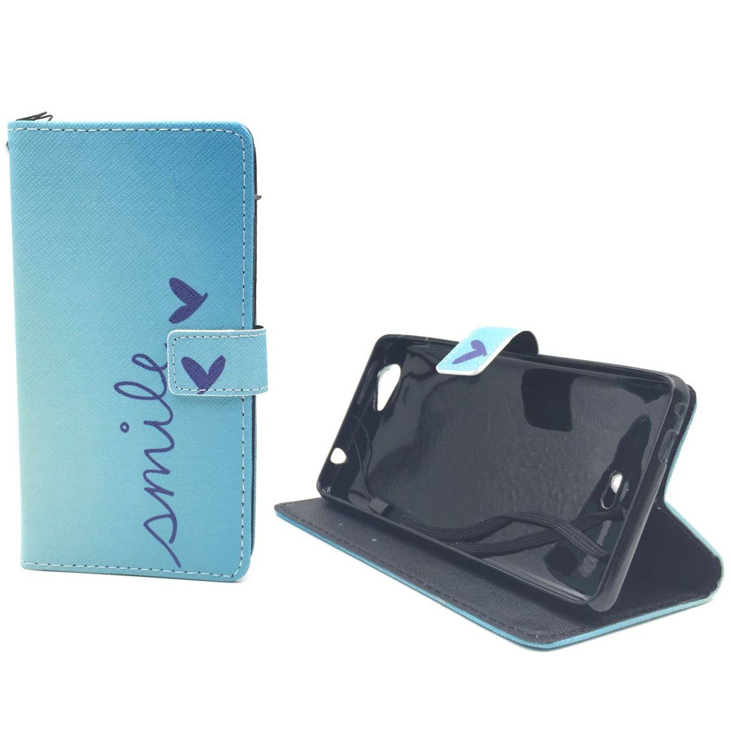 Wiko Pulp Fab Handyhülle Bookcover Blau