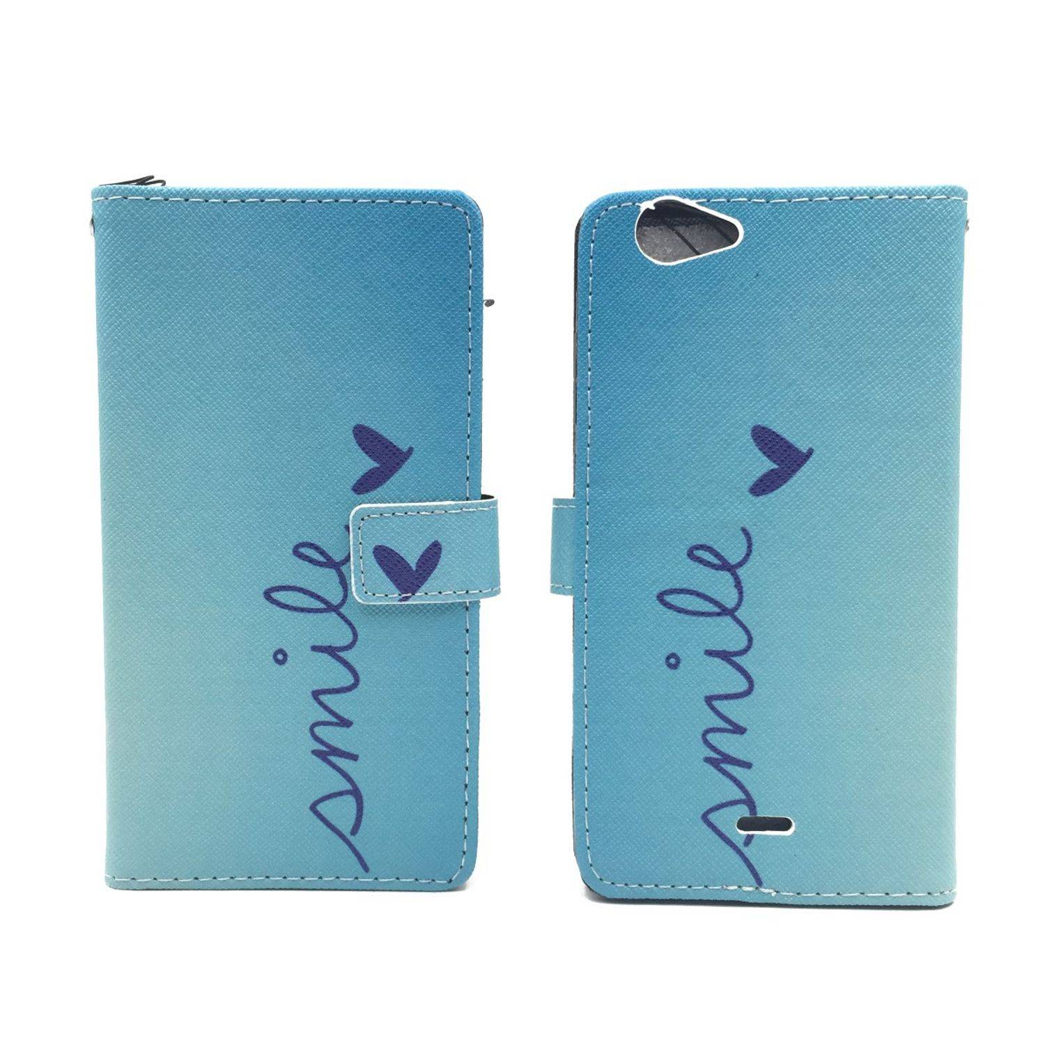Wiko Pulp Fab Handyhülle Bookcover Blau
