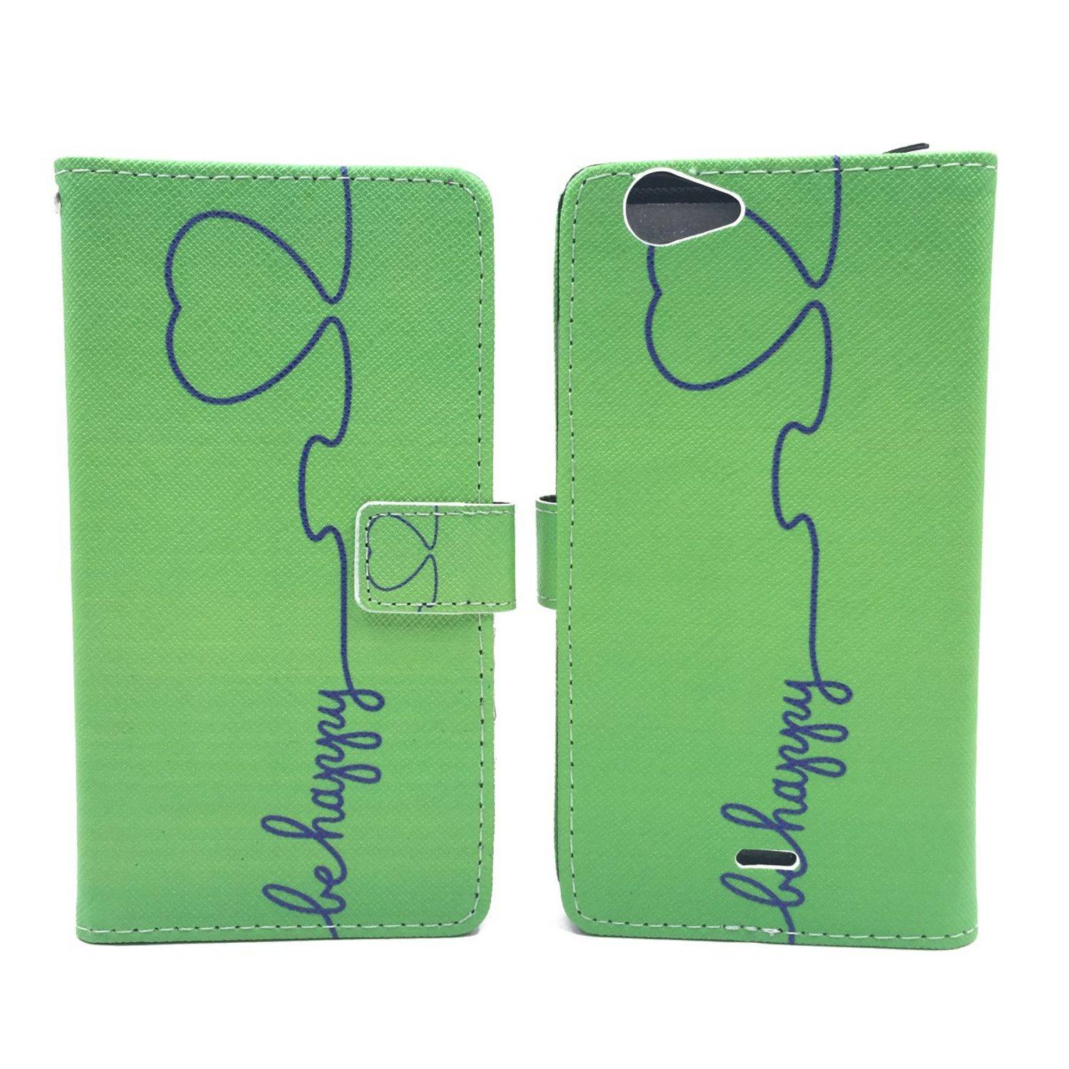 Wiko Pulp Fab Handyhülle Bookcover Grün