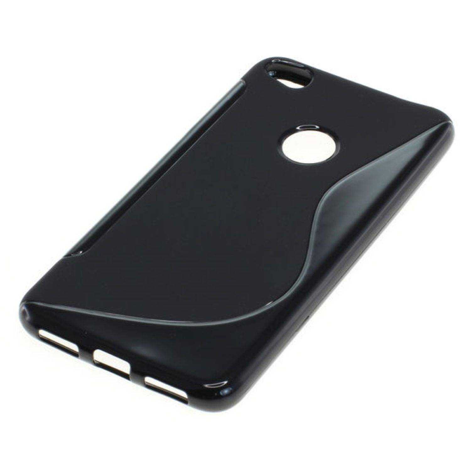 Huawei P8 Lite 2017 Handyhülle Backcover Schwarz