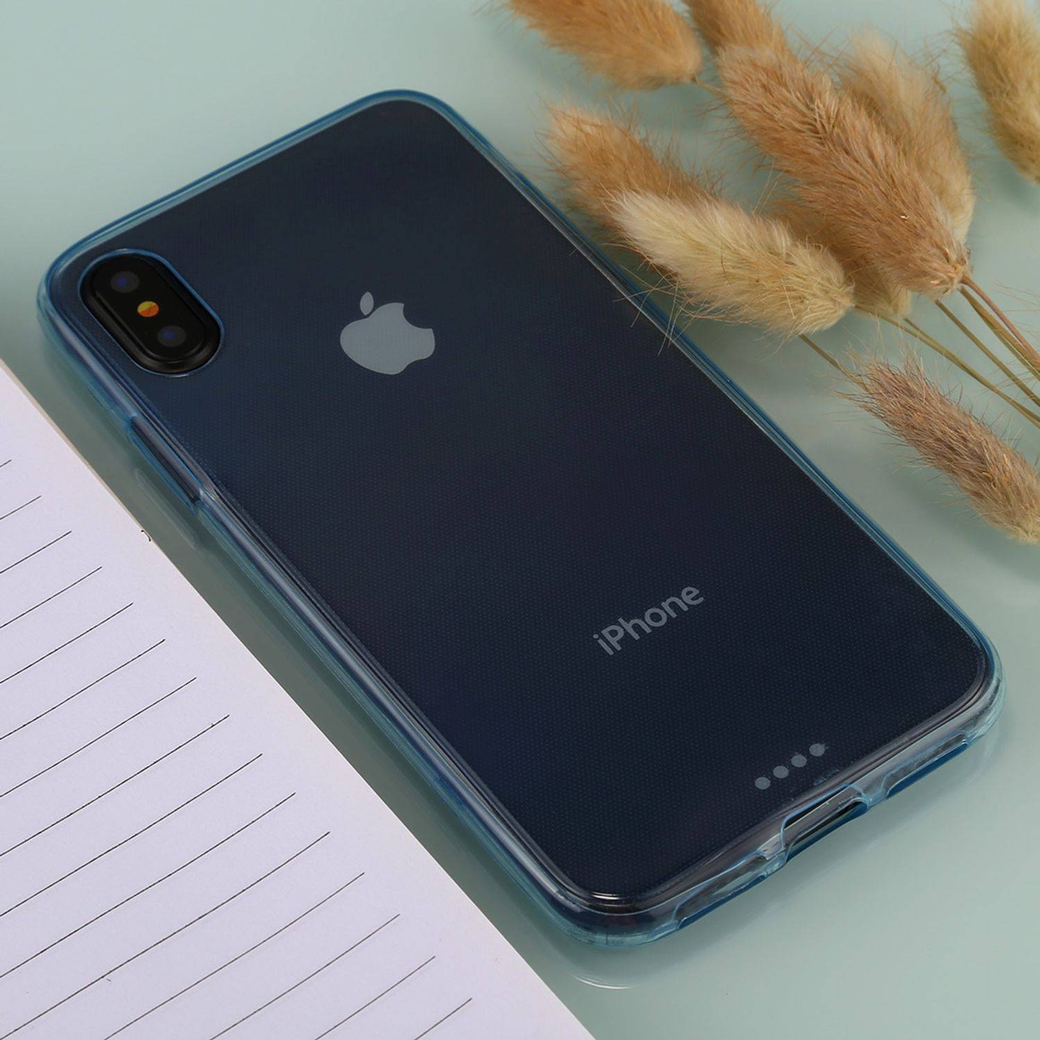 Apple iPhone XS Handyhülle Backcover Blau