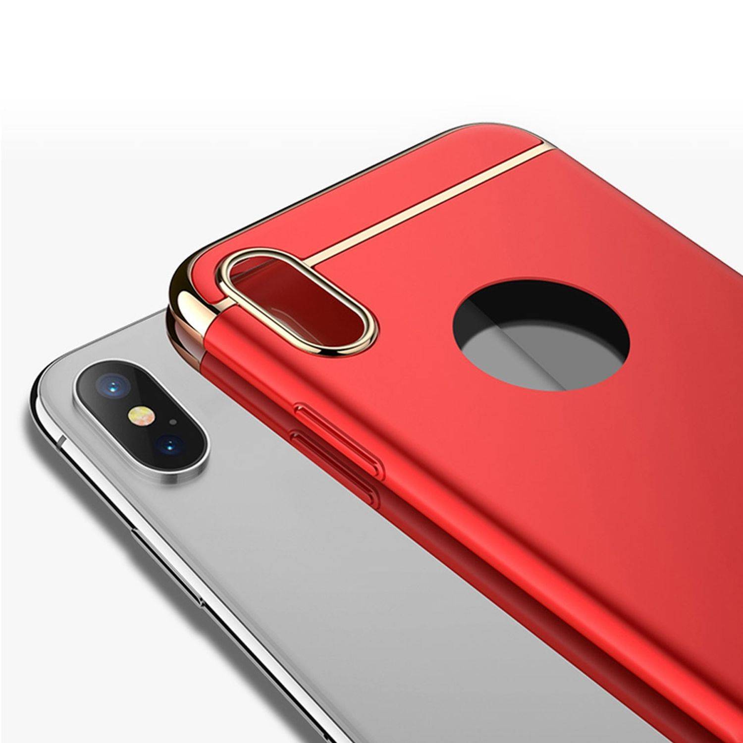 Apple iPhone XS Handyhülle Backcover Rot