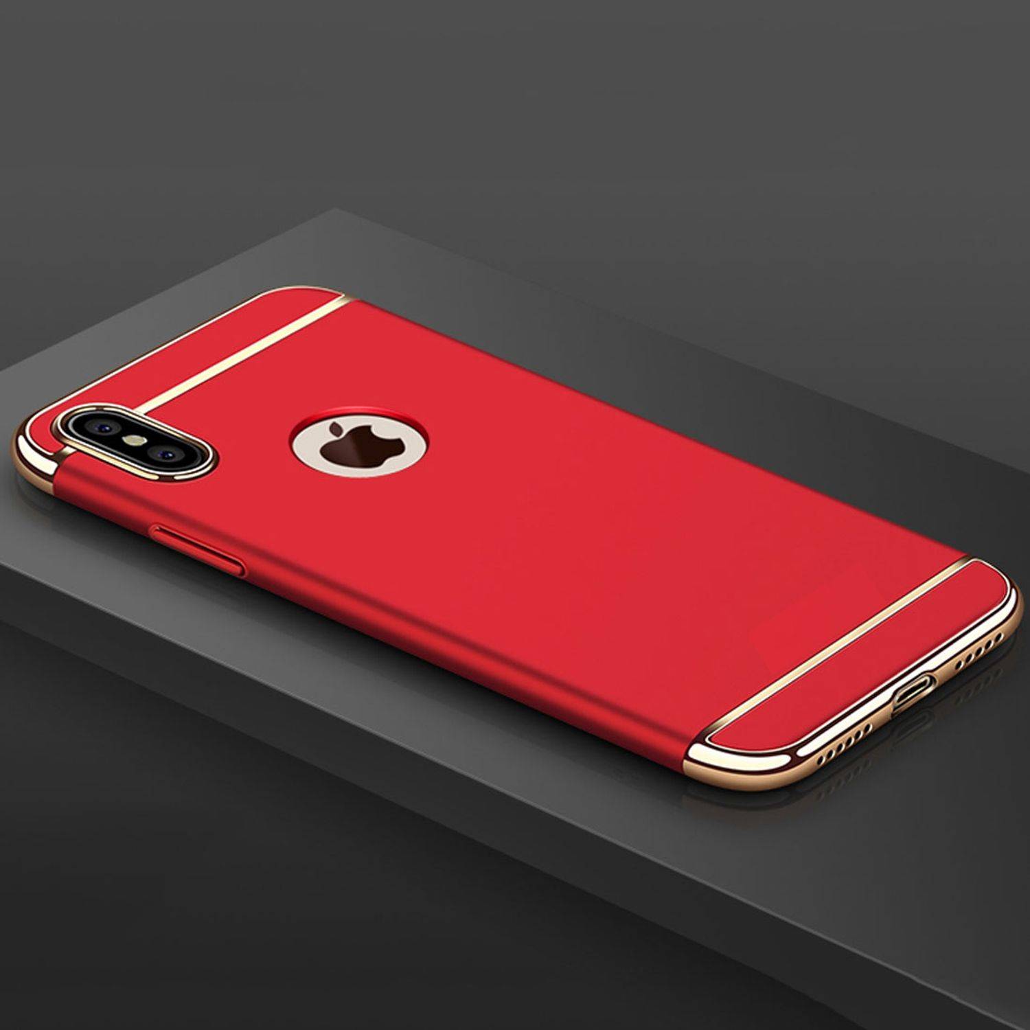 Apple iPhone XS Handyhülle Backcover Rot