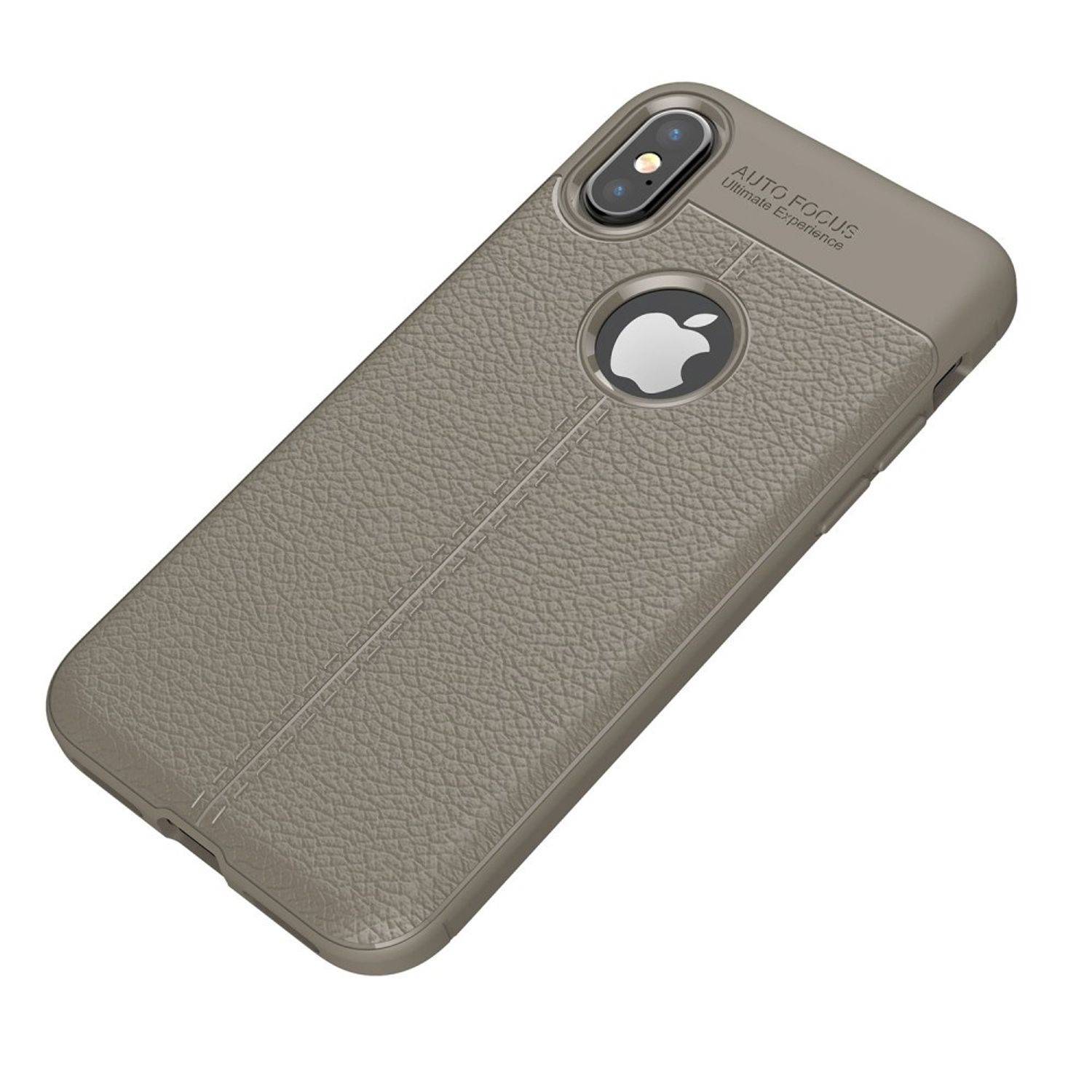 Apple iPhone XS Handyhülle Backcover Grau