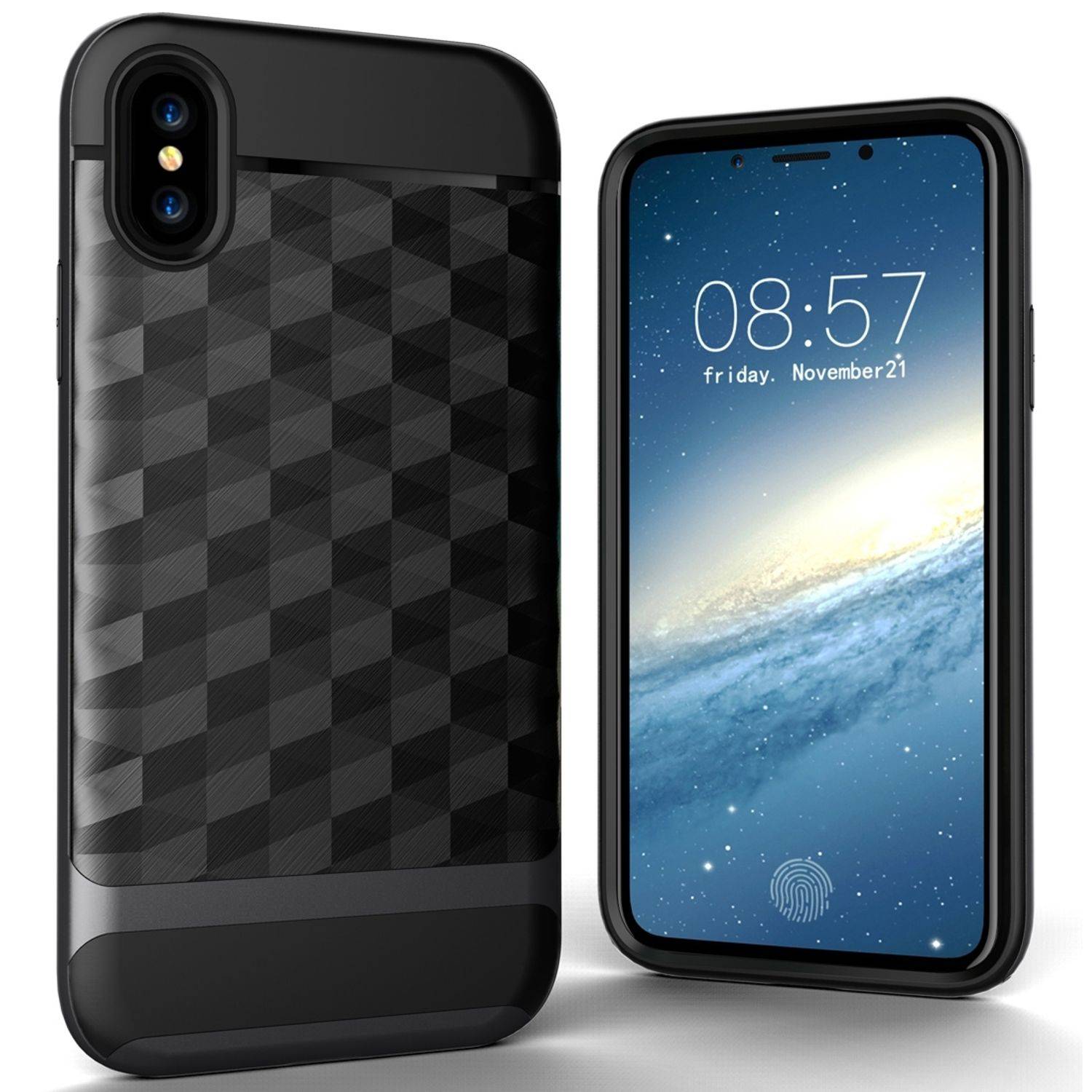 Apple iPhone XS Handyhülle Backcover Grau
