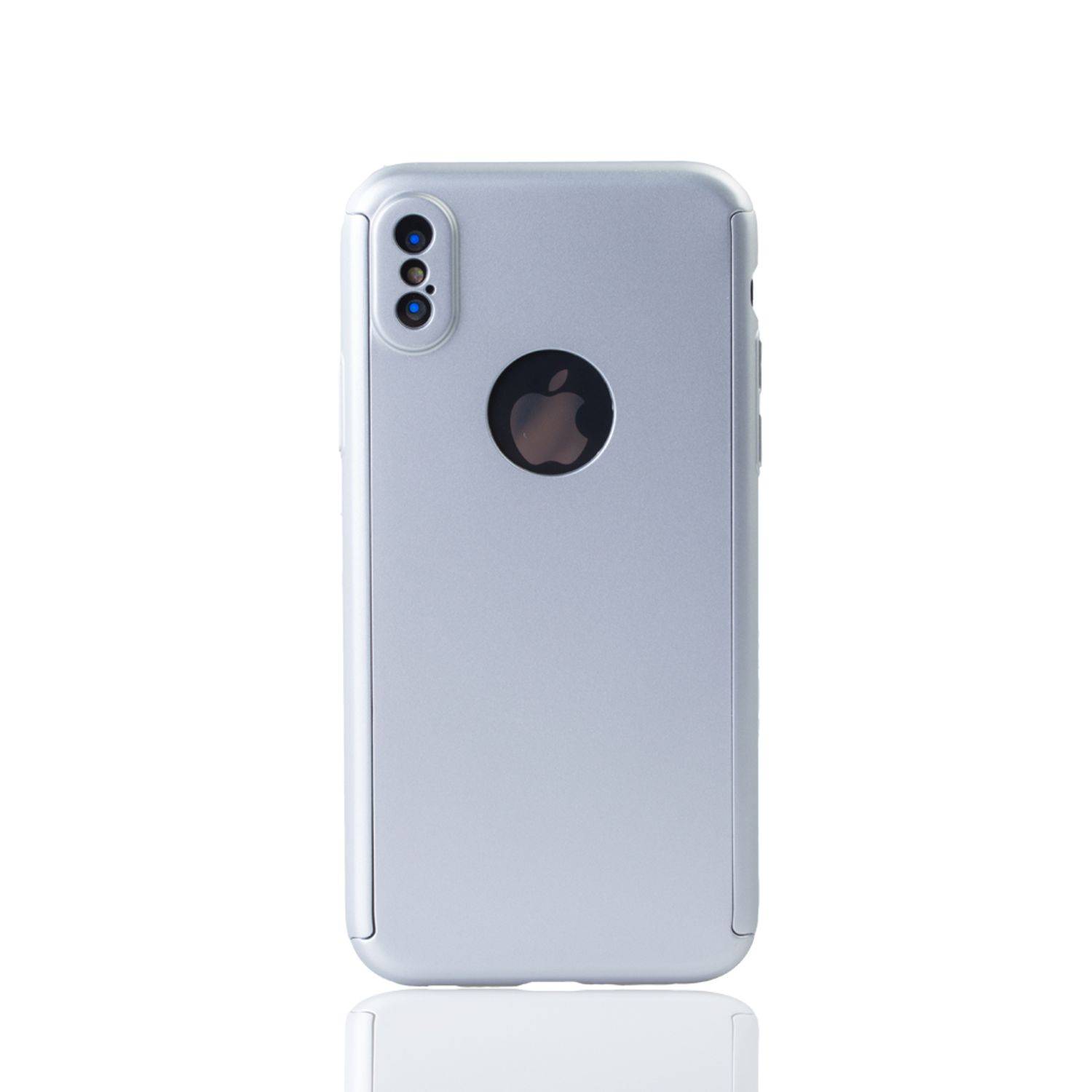 Apple iPhone XS Handyhülle Backcover Silber