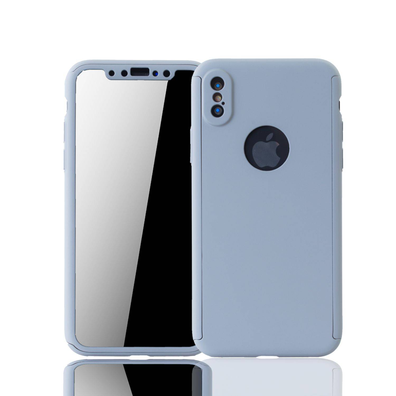 Apple iPhone XS Handyhülle Backcover Grau