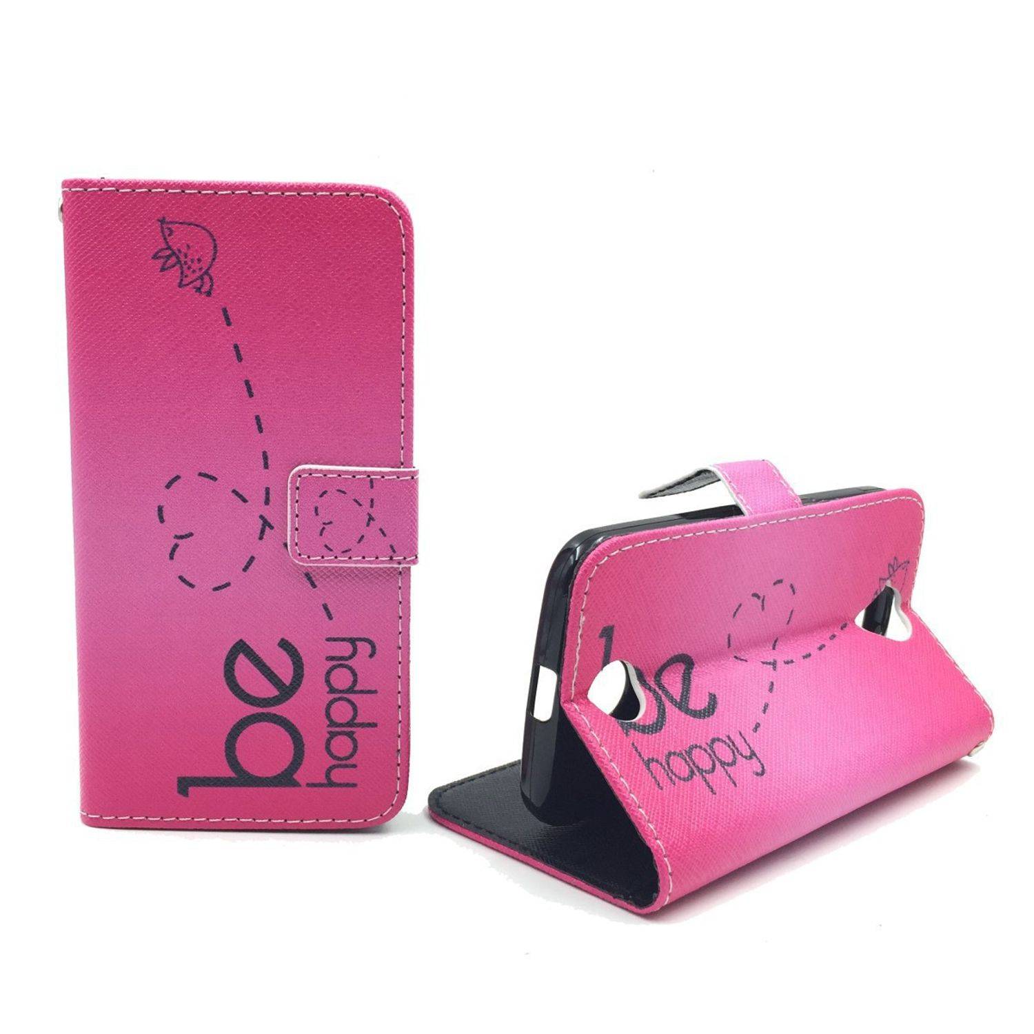 Huawei P8 Lite Handyhülle Bookcover Rosa