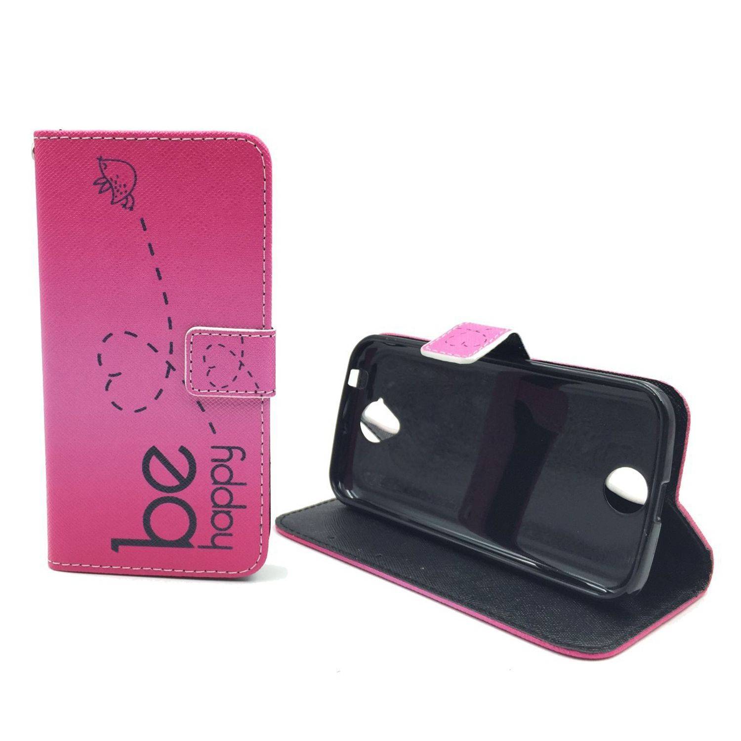 Huawei P8 Lite Handyhülle Bookcover Rosa