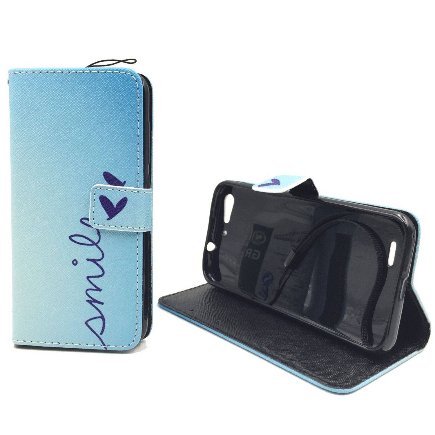 ZTE Blade V6 Handyhülle Bookcover Blau