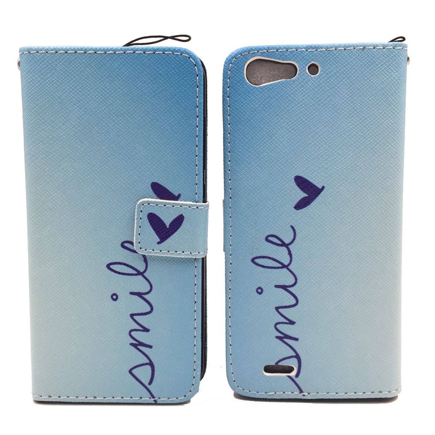 ZTE Blade V6 Handyhülle Bookcover Blau