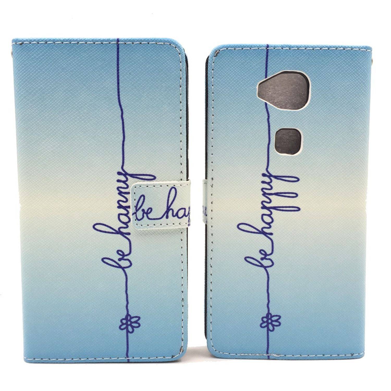 Huawei G8 Handyhülle Bookcover Blau