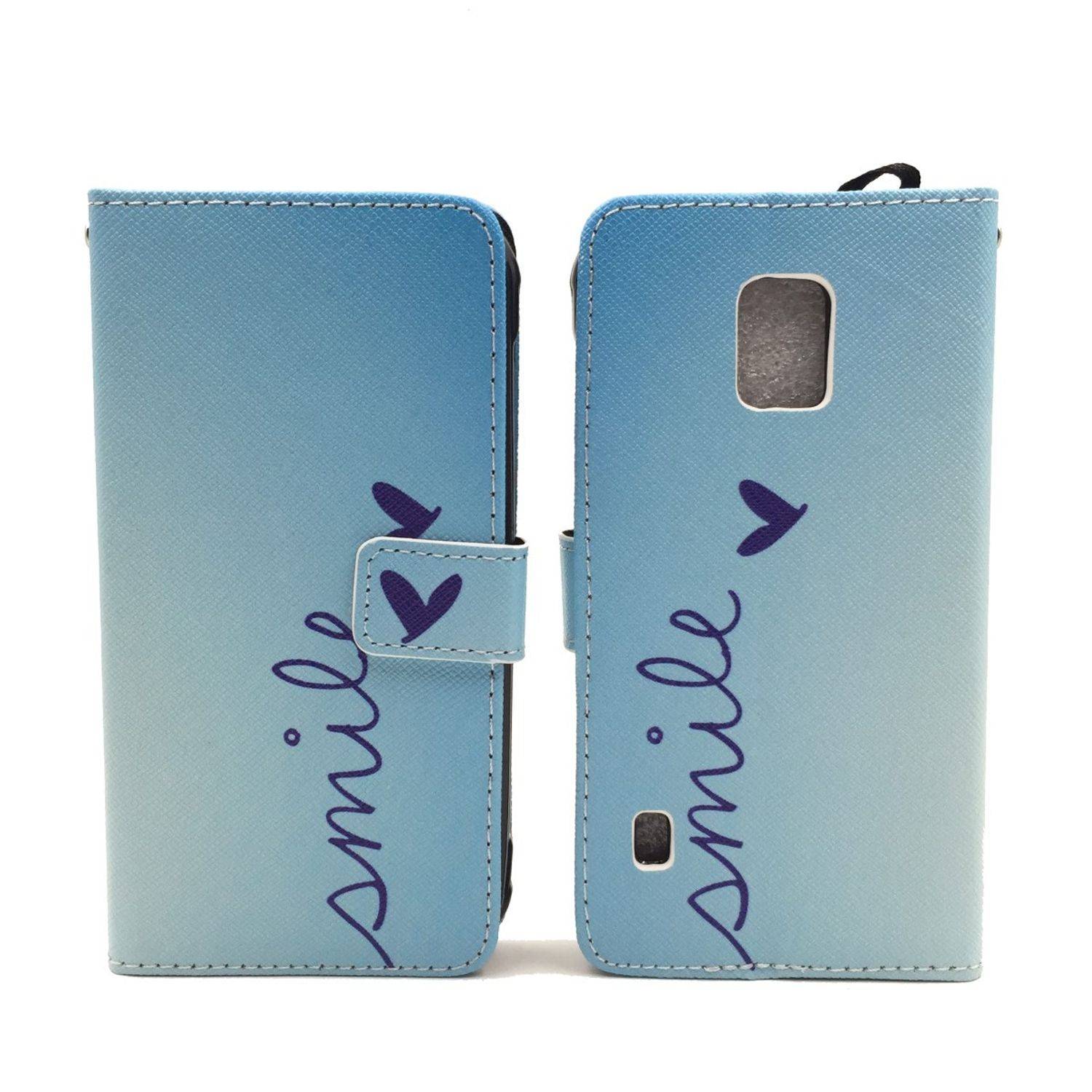 Samsung Galaxy S5 Active Handyhülle Bookcover Blau