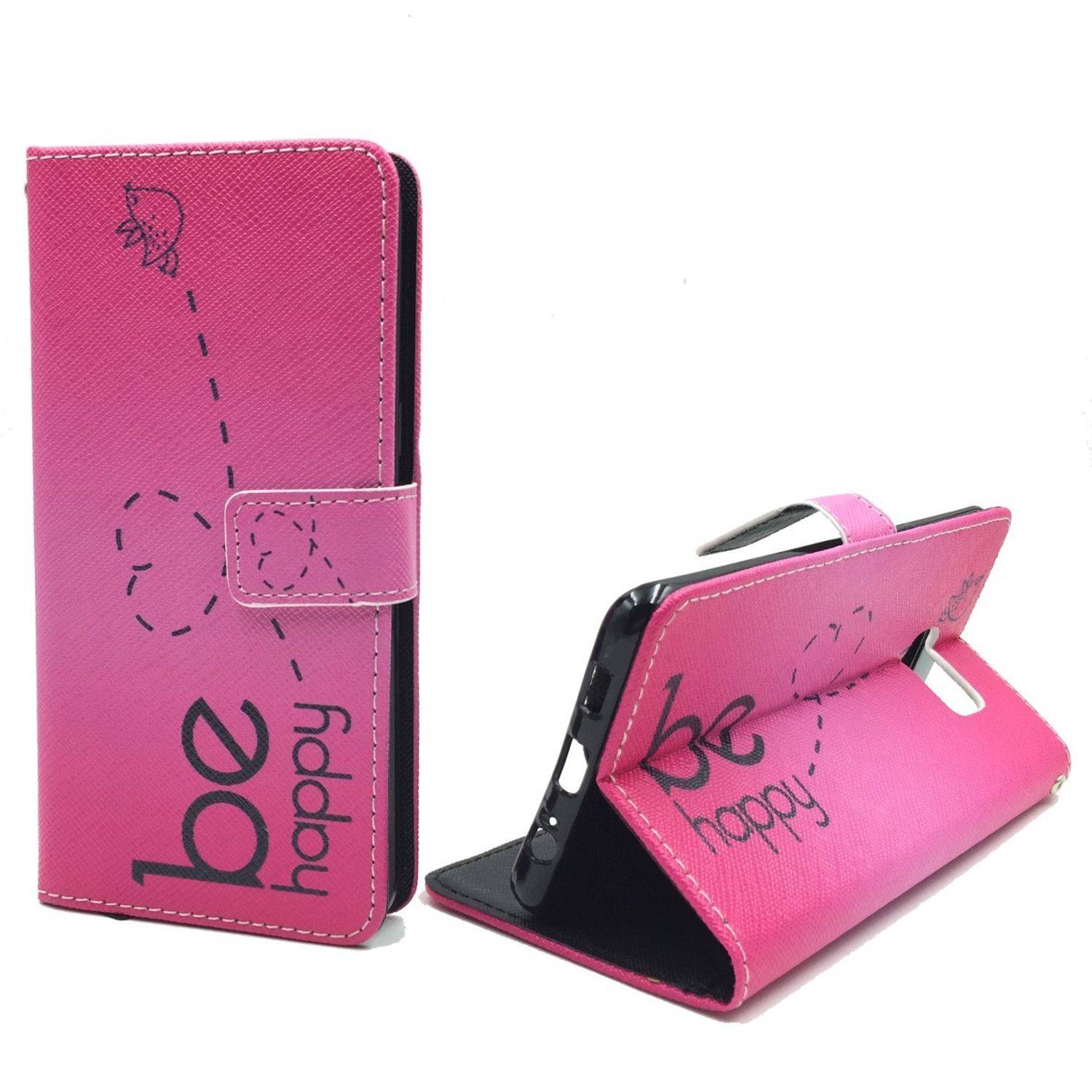 Samsung Galaxy S6 Edge Plus Handyhülle Bookcover Rosa