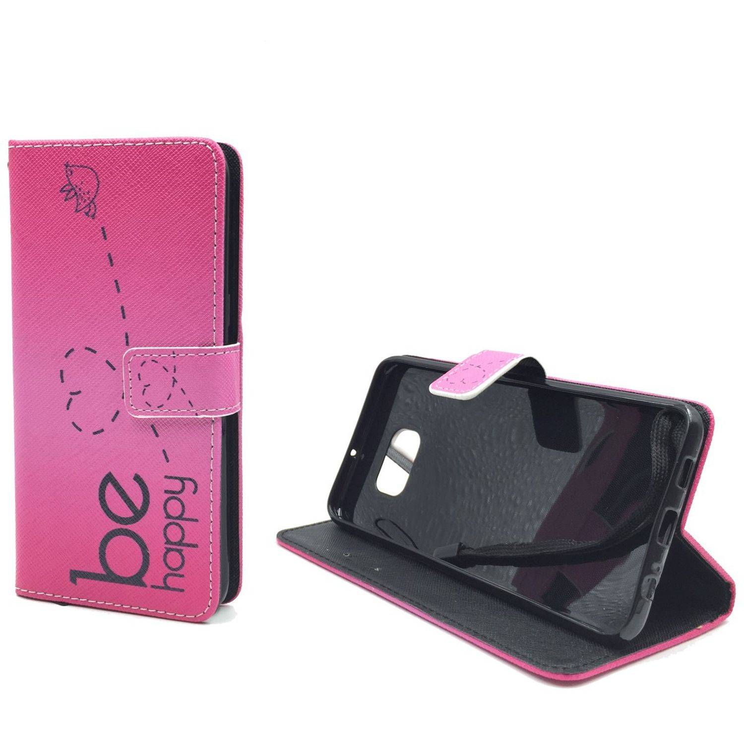 Samsung Galaxy S6 Edge Plus Handyhülle Bookcover Rosa