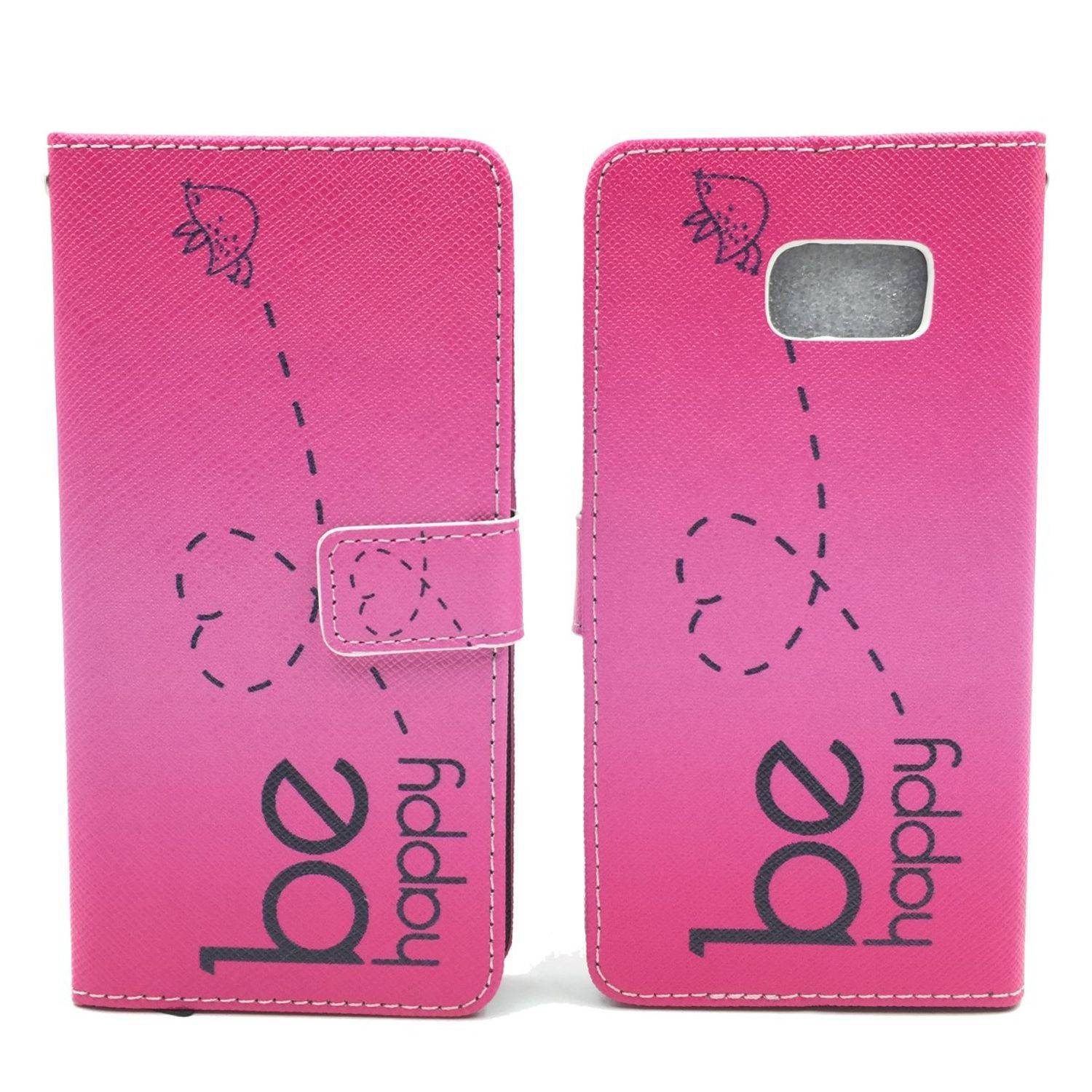 Samsung Galaxy S6 Edge Plus Handyhülle Bookcover Rosa
