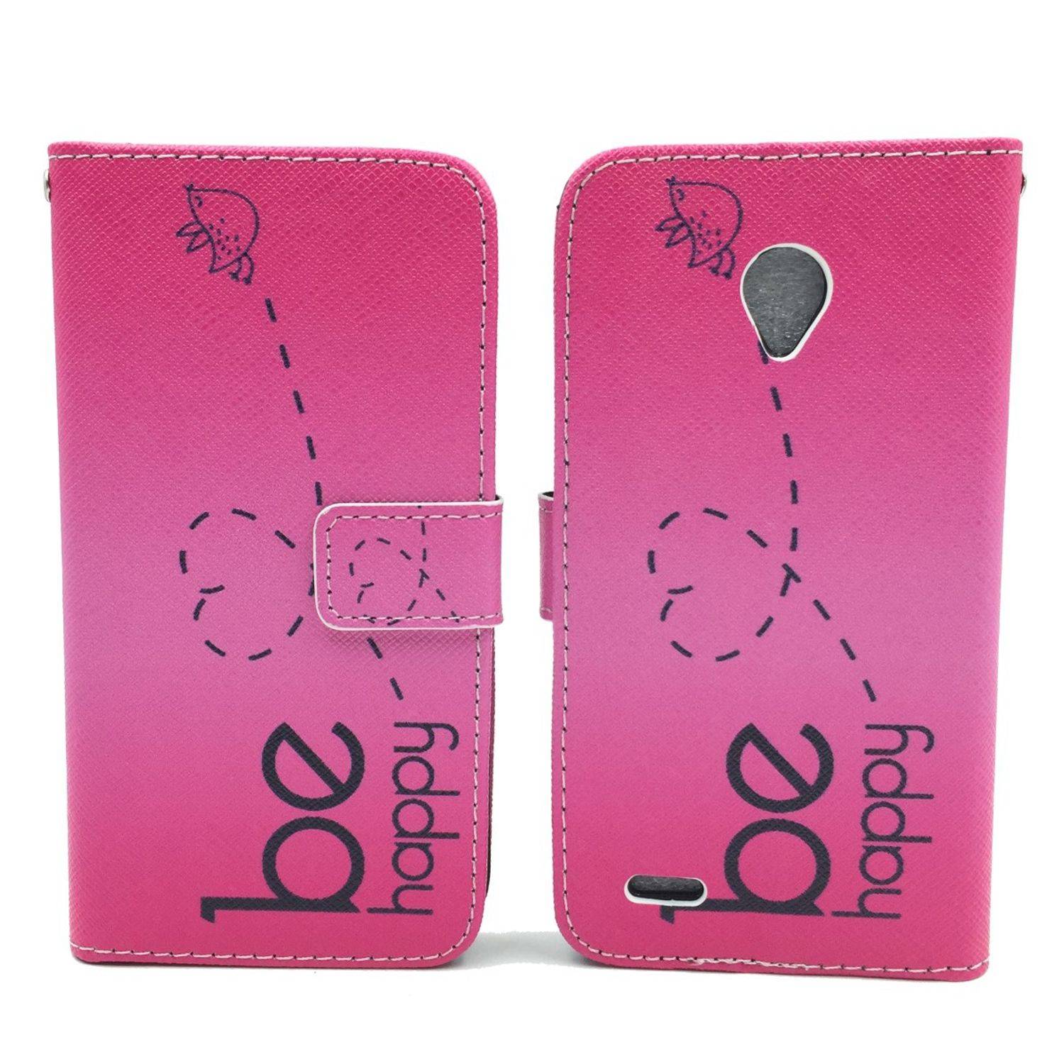 Vodafone Smart Prime 6 Handyhülle Bookcover Rosa