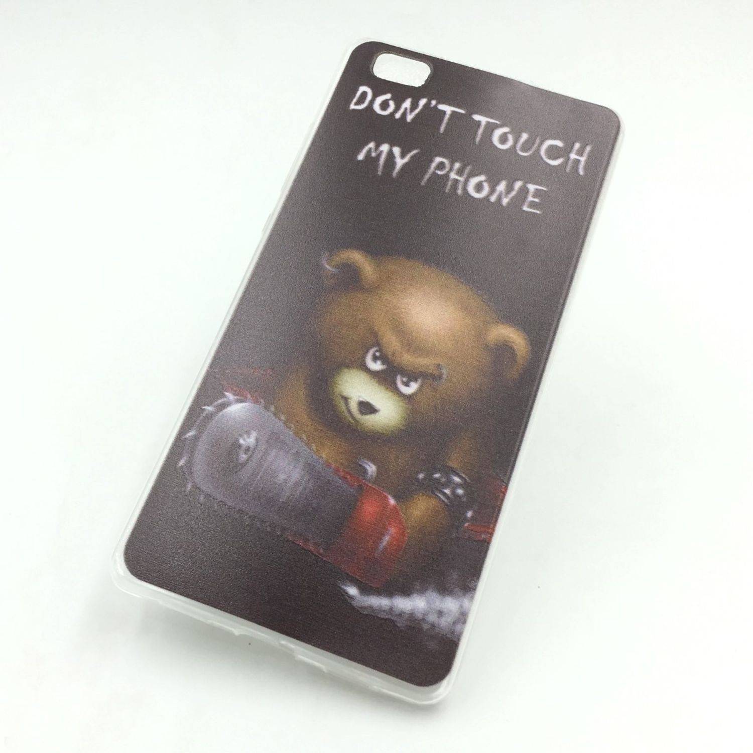 Huawei P8 Handyhülle Backcover Schwarz