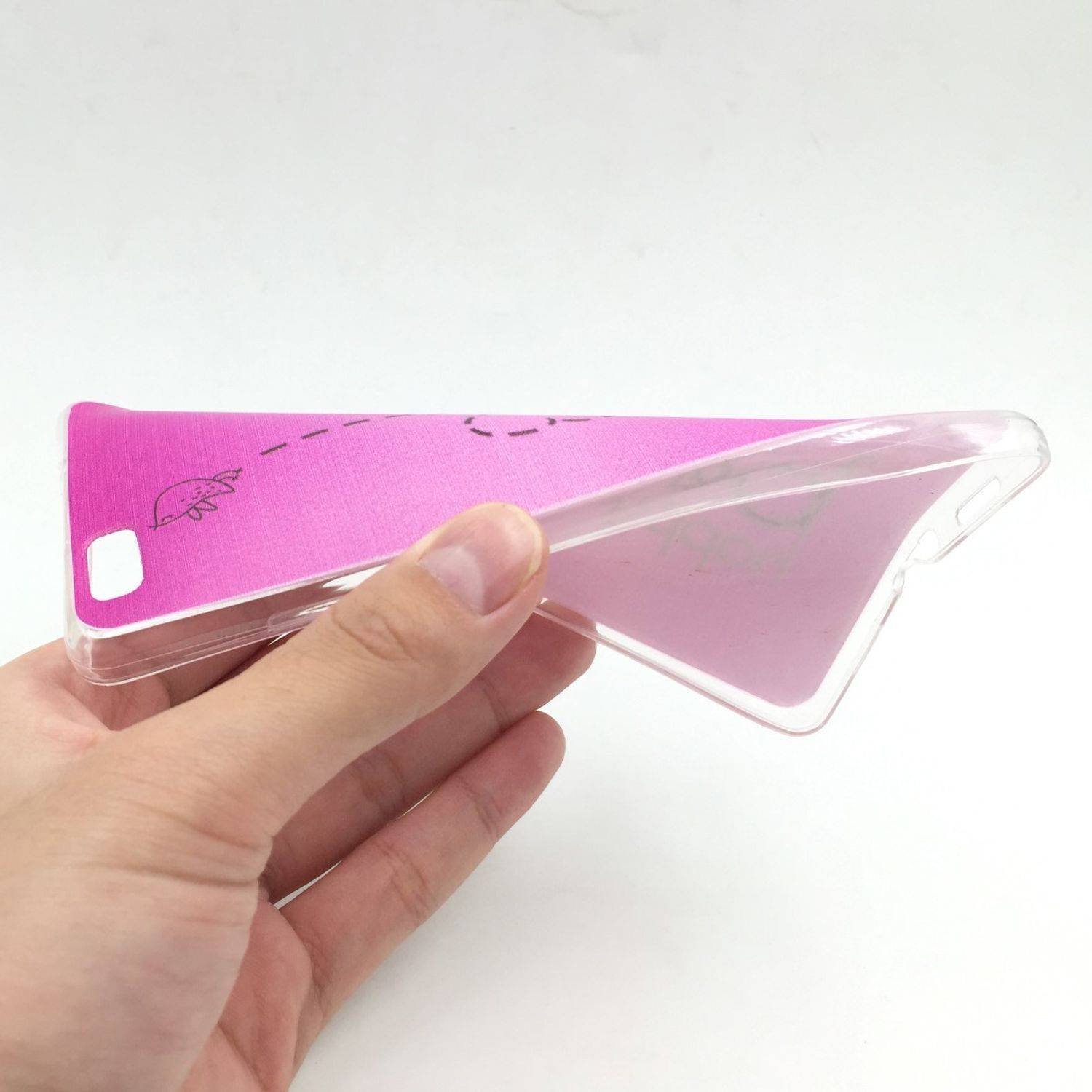 Huawei P8 Handyhülle Backcover Rosa
