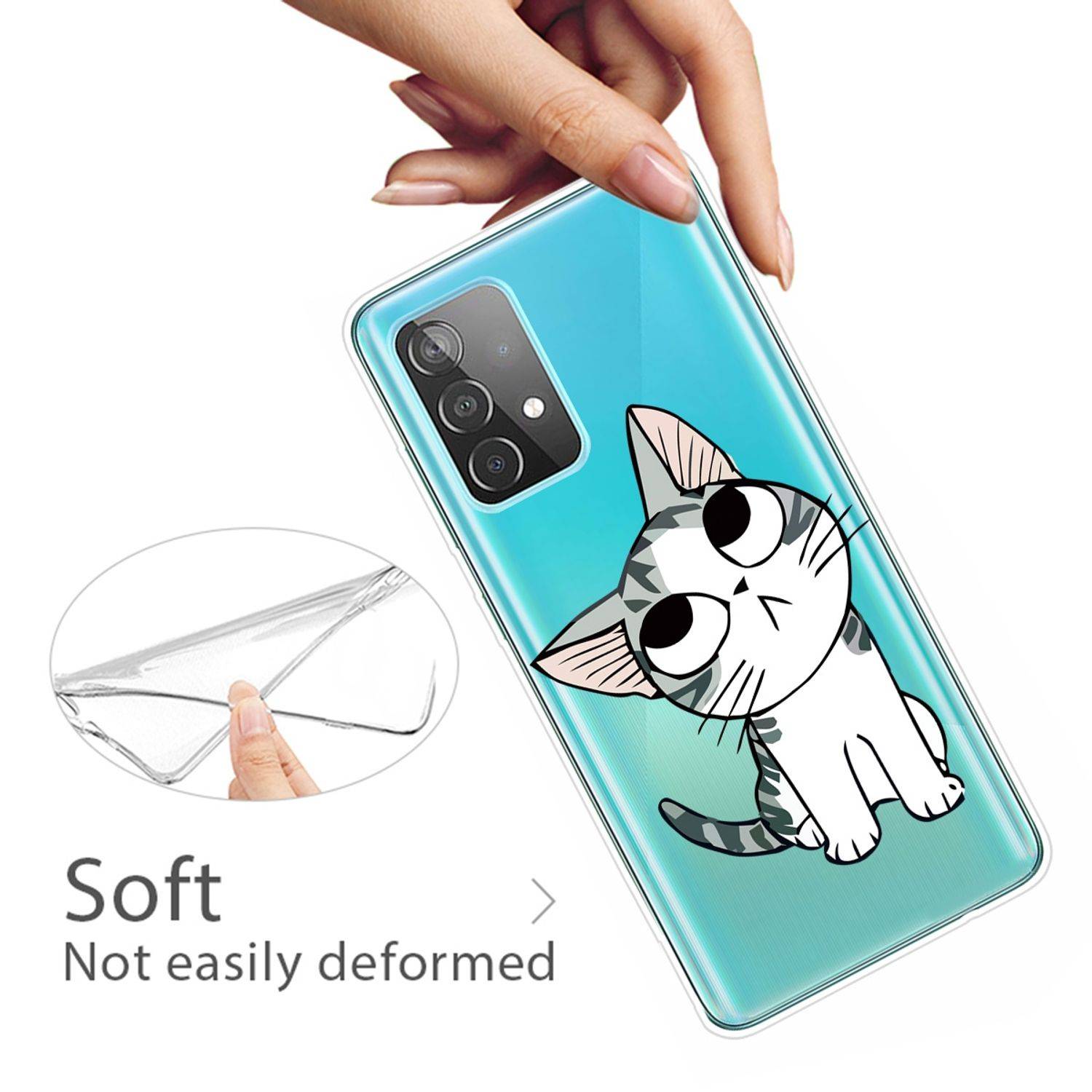 Hülle kompatibel mit Samsung Galaxy A52 4G / 5G / A52s Kunststoff Soft Handyhülle - Handy Case Transparent