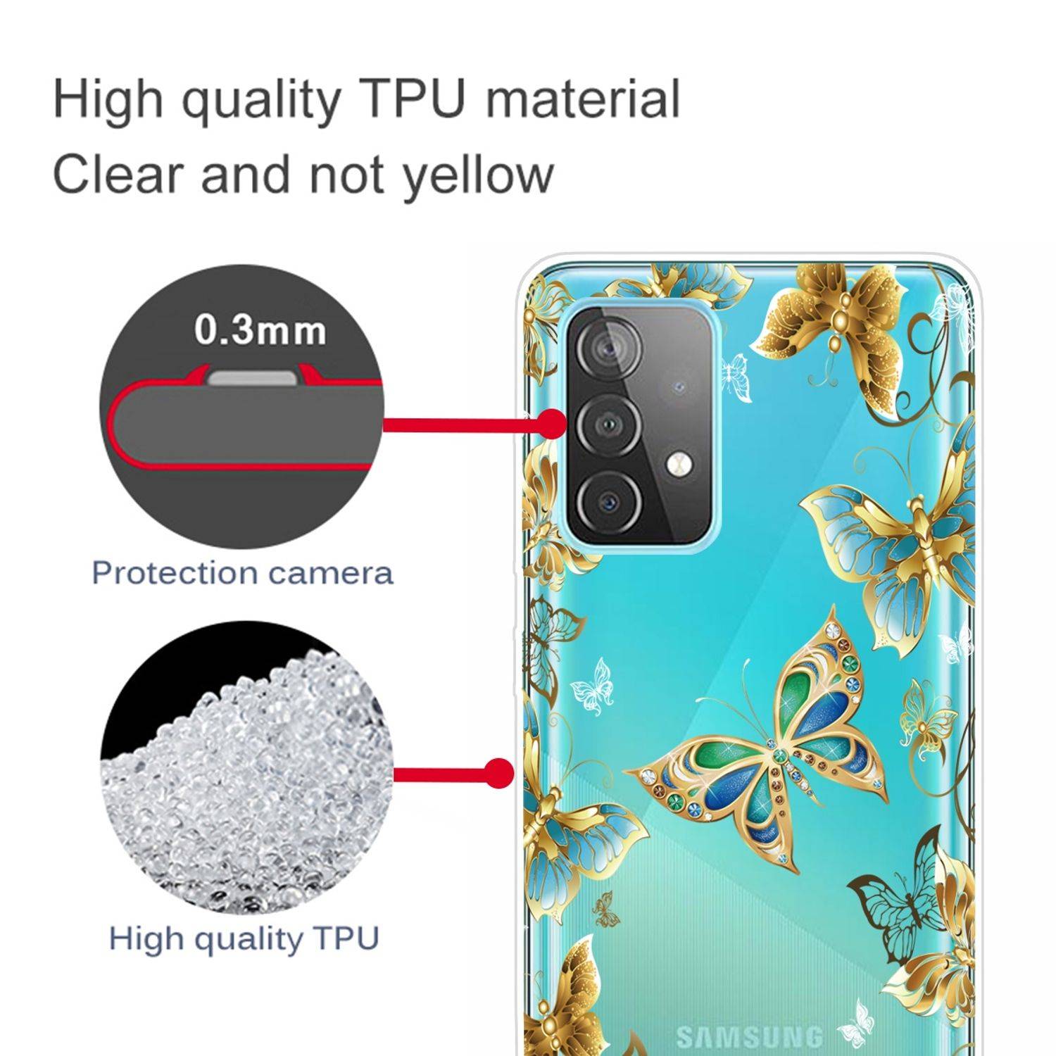 Hülle kompatibel mit Samsung Galaxy A52 4G / 5G / A52s Kunststoff Soft Handyhülle - Handy Case Transparent