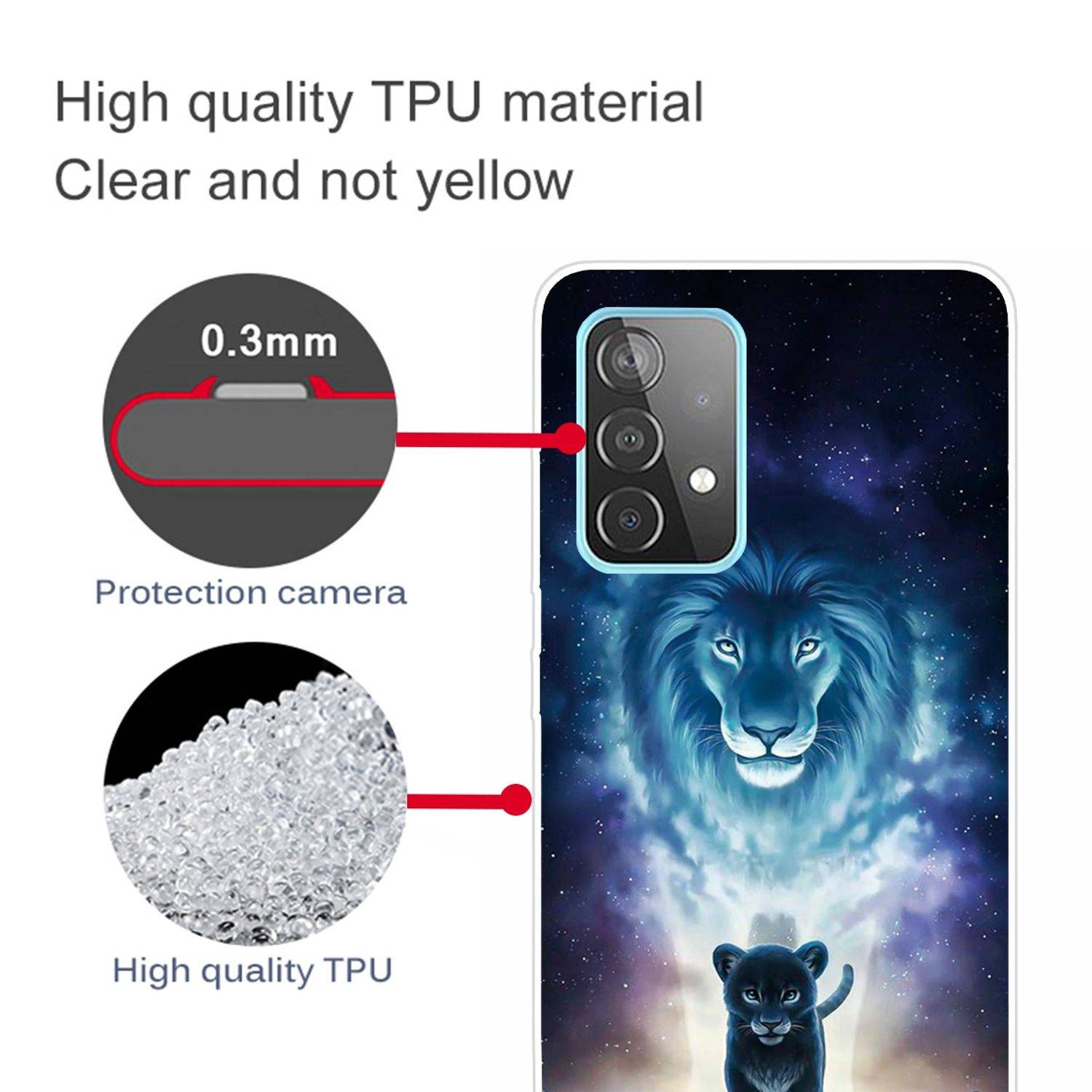 Samsung Galaxy A52 5G Handyhülle Backcover Transparent