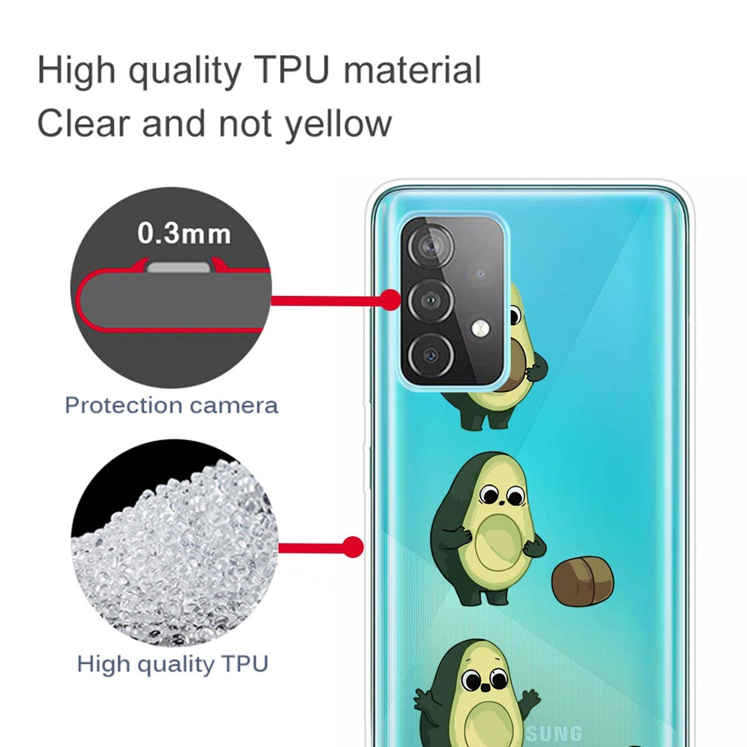 Samsung Galaxy A72 5G Handyhülle Backcover Transparent