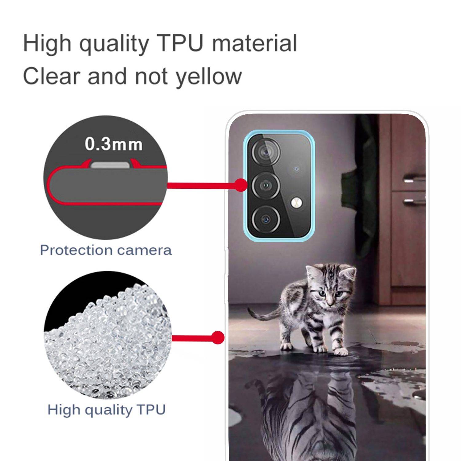 Samsung Galaxy A72 5G Handyhülle Backcover Transparent