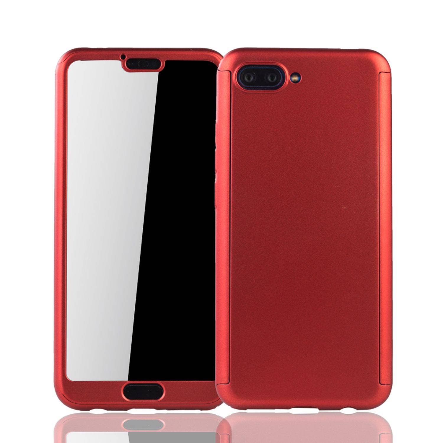 Huawei Honor 10 Handyhülle 360 Grad Schutz Full Cover Rot