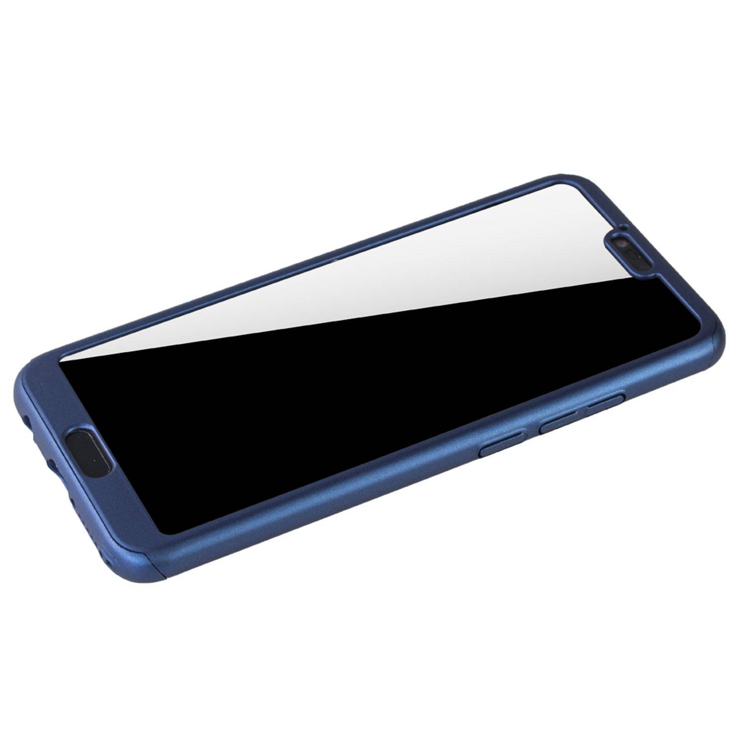 Huawei Honor 10 Handyhülle 360 Grad Schutz Full Cover Blau