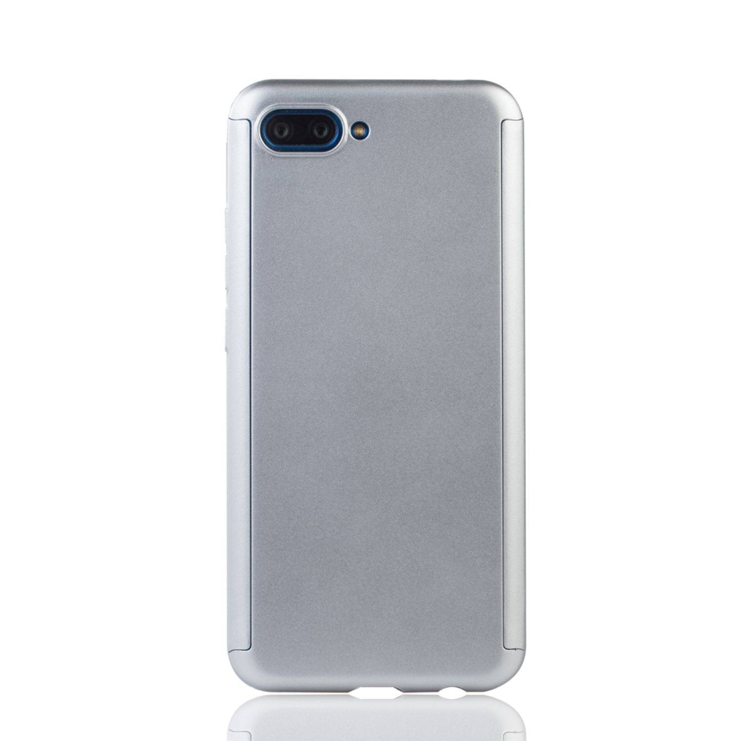 Huawei Honor 10 Handyhülle 360 Grad Schutz Full Cover Silber