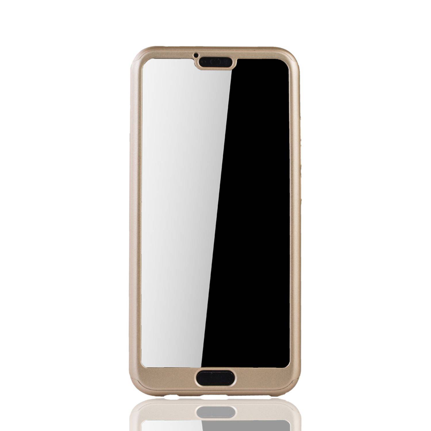 Huawei Honor 10 Handyhülle 360 Grad Schutz Full Cover Gold