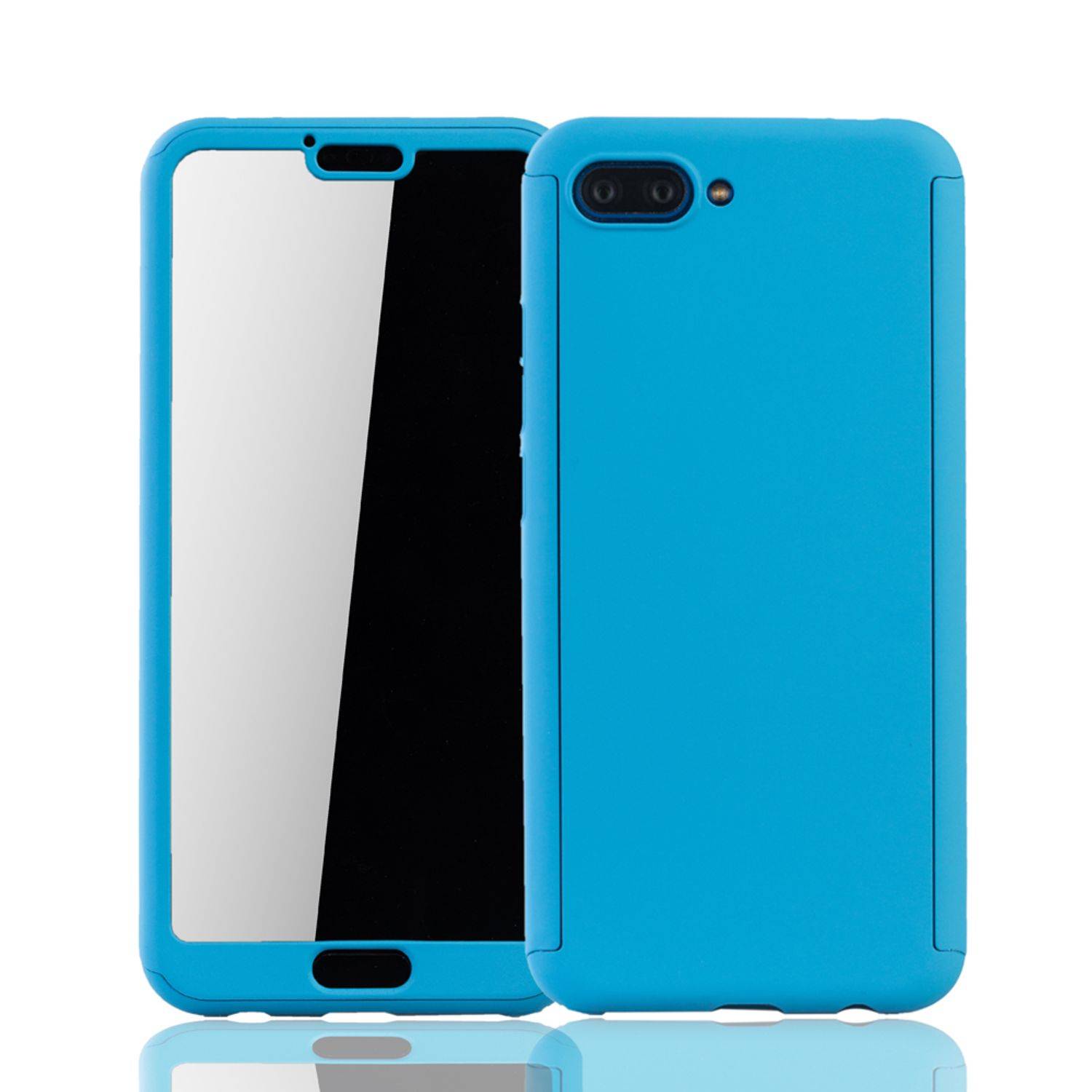 Huawei Honor 10 Handyhülle 360 Grad Schutz Full Cover Blau