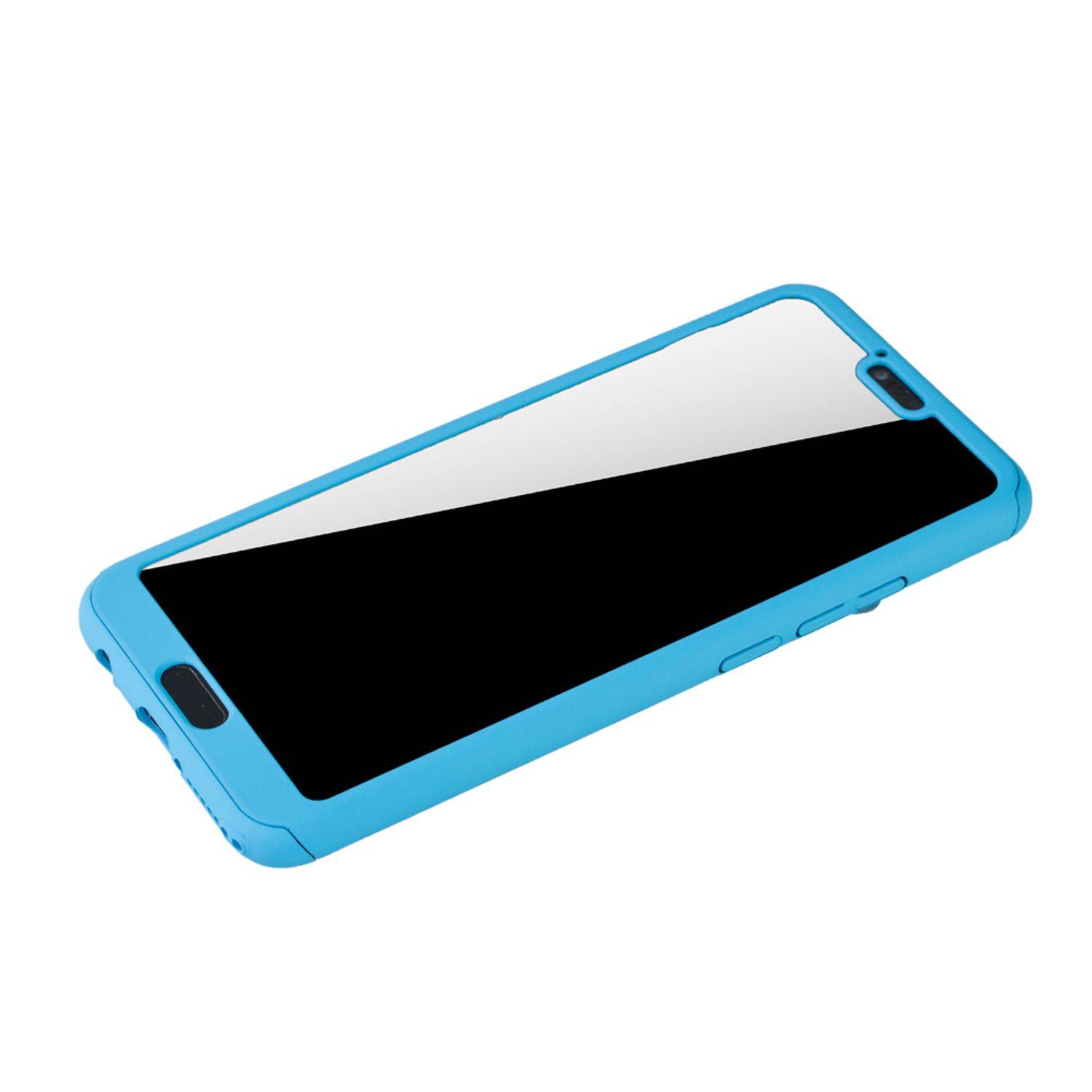 Huawei Honor 10 Handyhülle 360 Grad Schutz Full Cover Blau