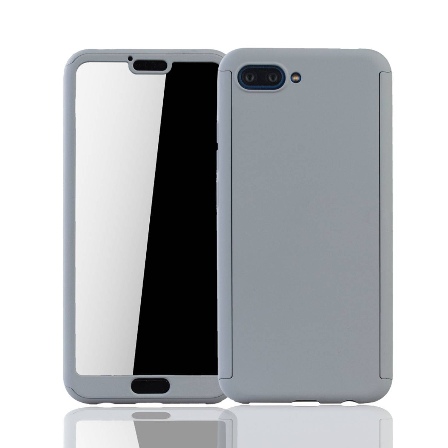 Huawei Honor 10 Handyhülle 360 Grad Schutz Full Cover Grau