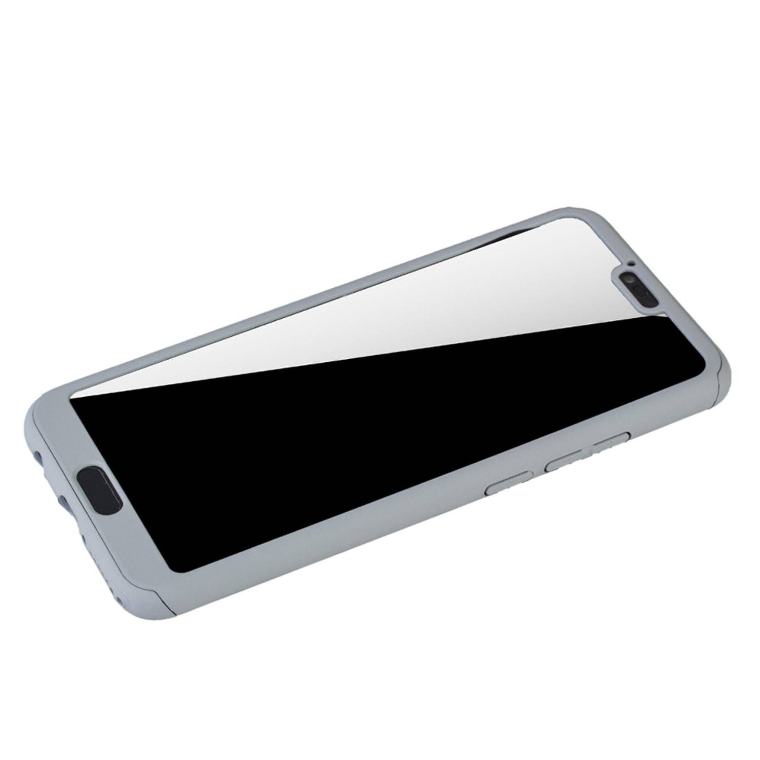 Huawei Honor 10 Handyhülle 360 Grad Schutz Full Cover Grau