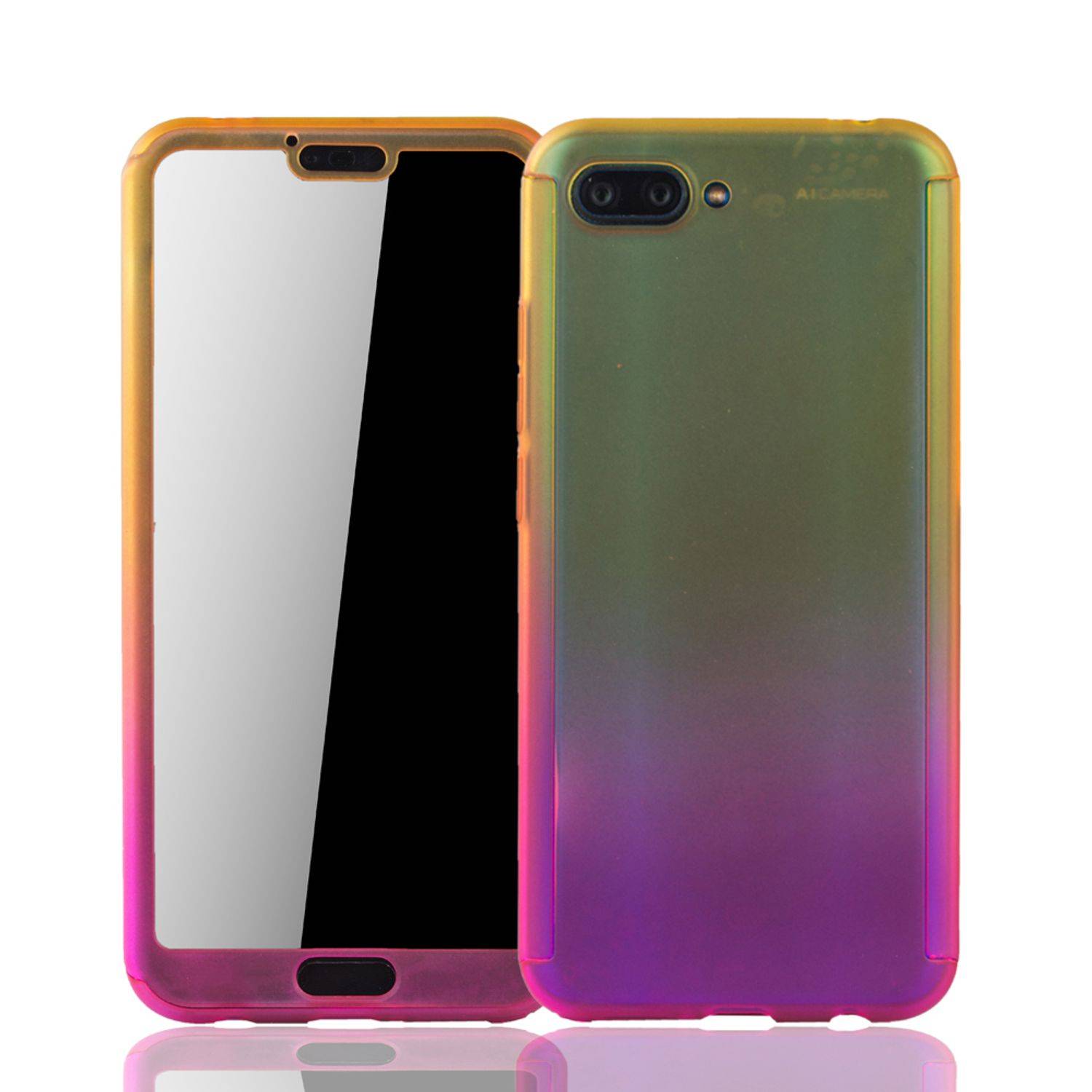 Huawei Honor 10 Handyhülle 360 Grad Schutz Full Cover Mehrfarbig