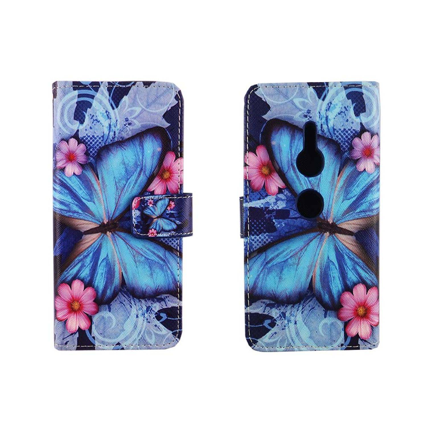 Sony Xperia XZ2 Handyhülle Bookcover Blau