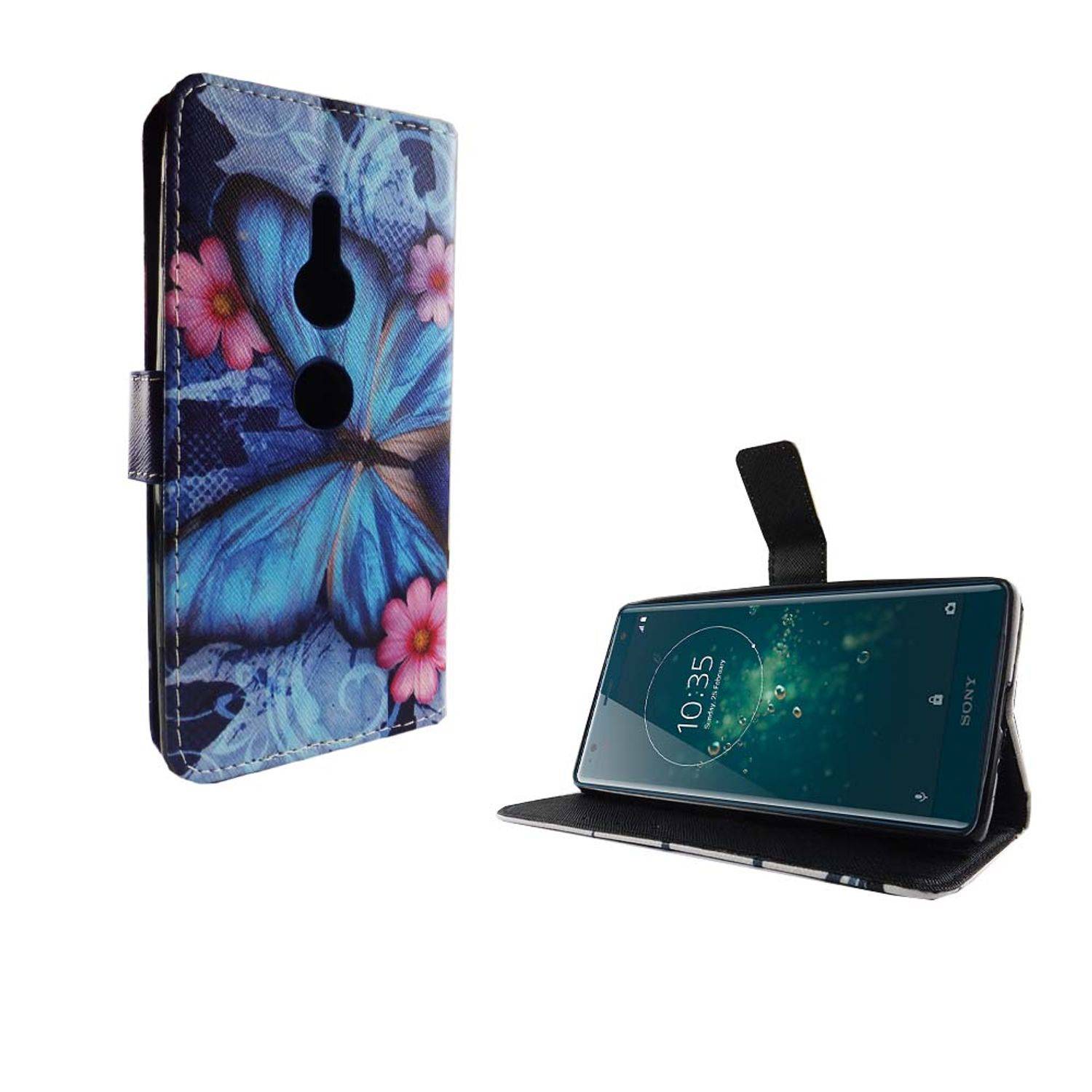 Sony Xperia XZ2 Handyhülle Bookcover Blau