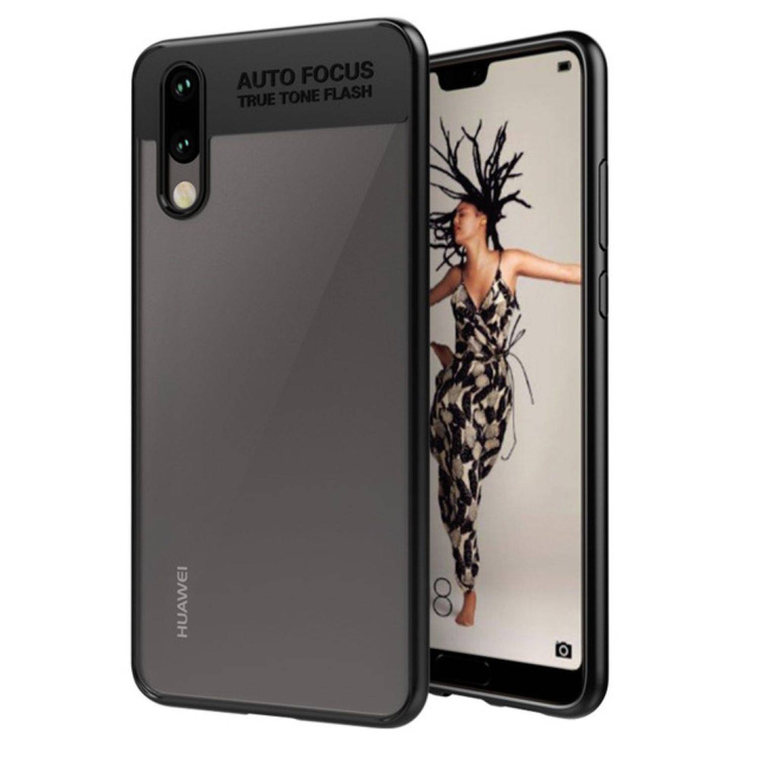 Huawei P20 Handyhülle Backcover Schwarz