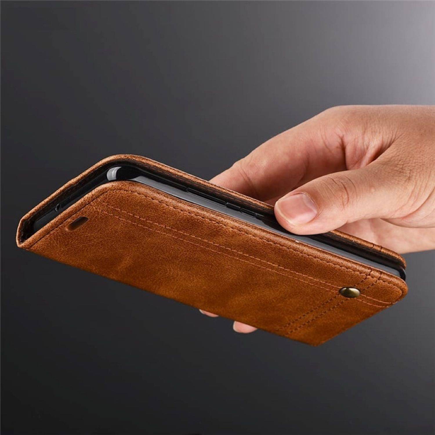 Sony Xperia XZ2 Handyhülle Bookcover Braun