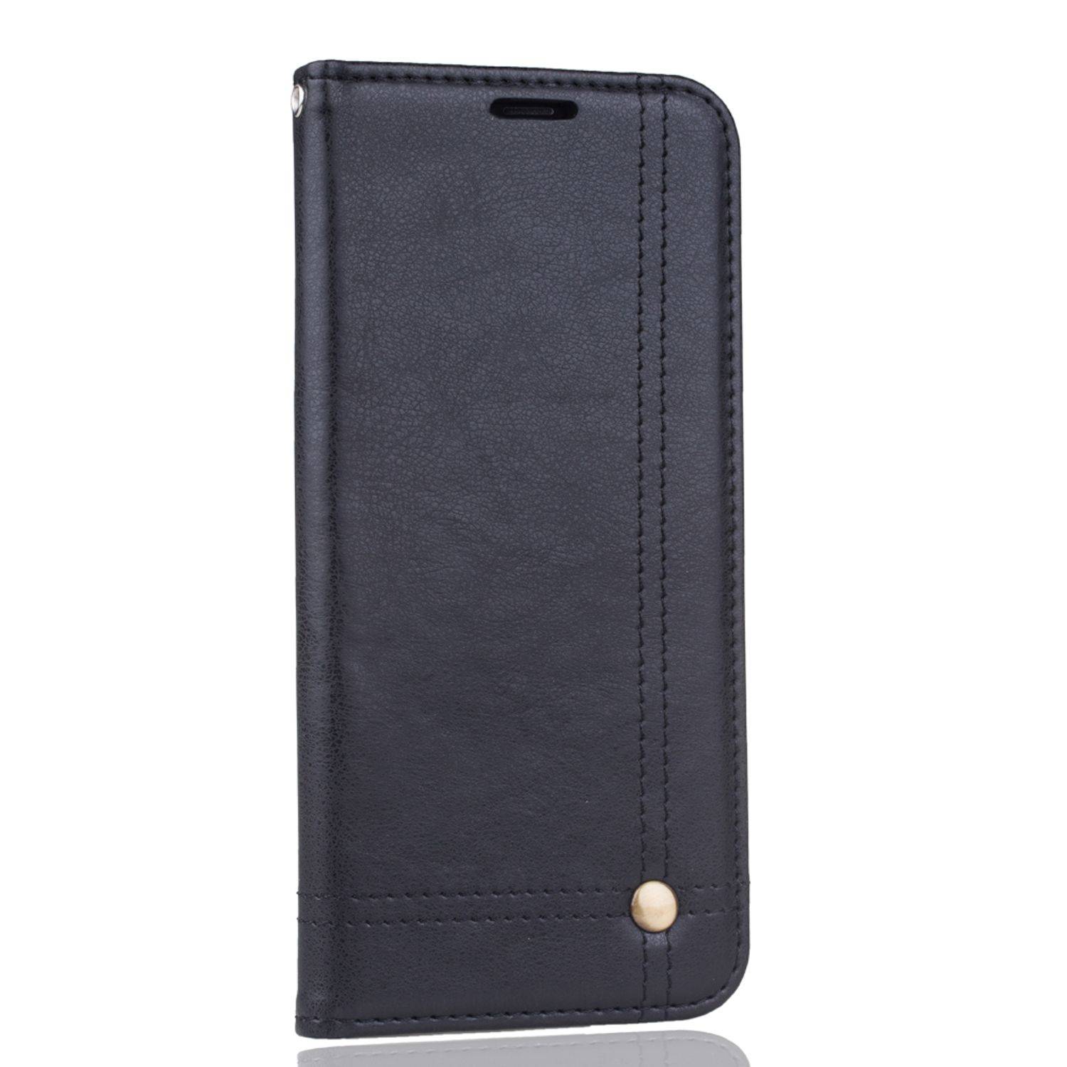 Wiko Lenny 5 Handyhülle Bookcover Schwarz