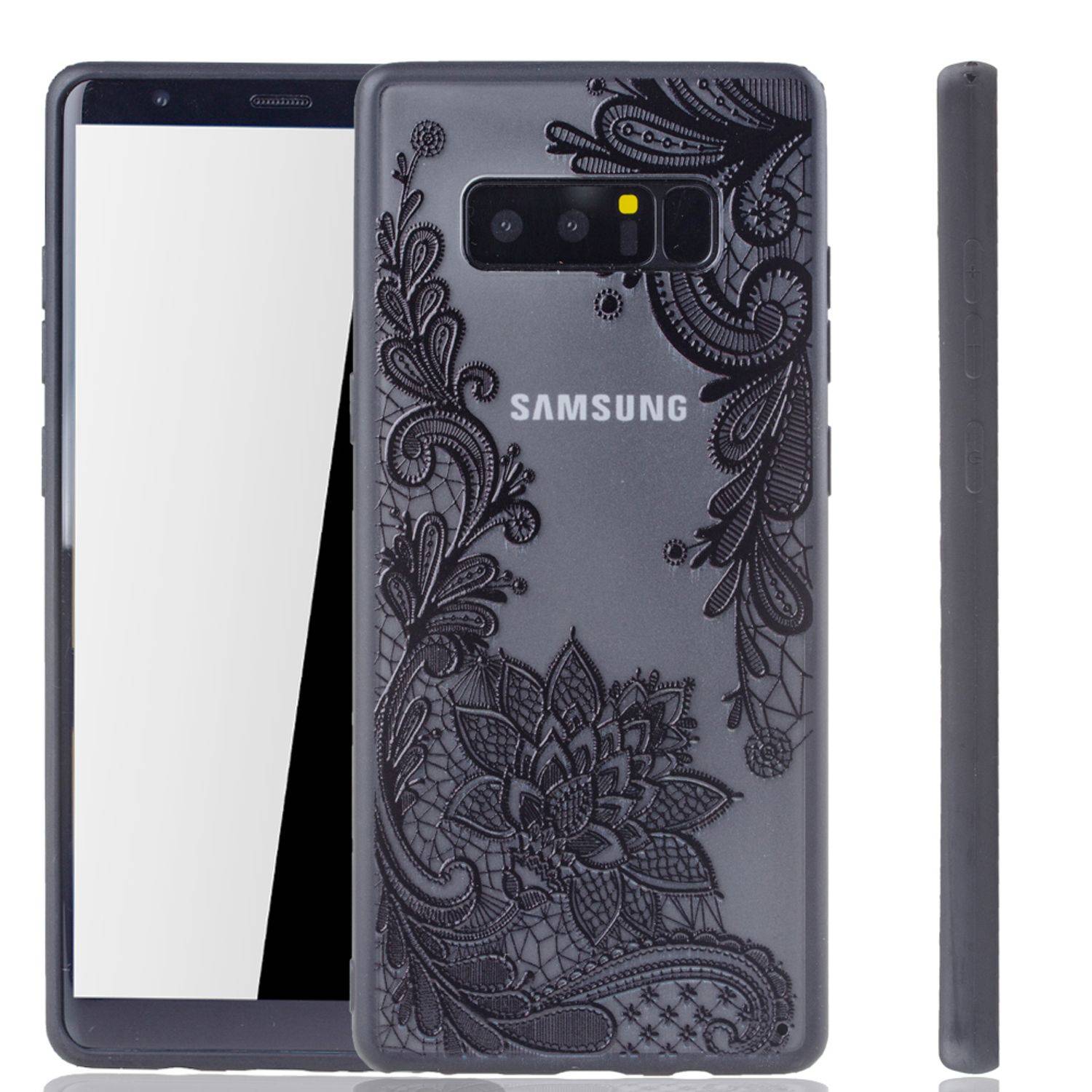 Samsung Galaxy Note 8 Handyhülle Backcover Schwarz