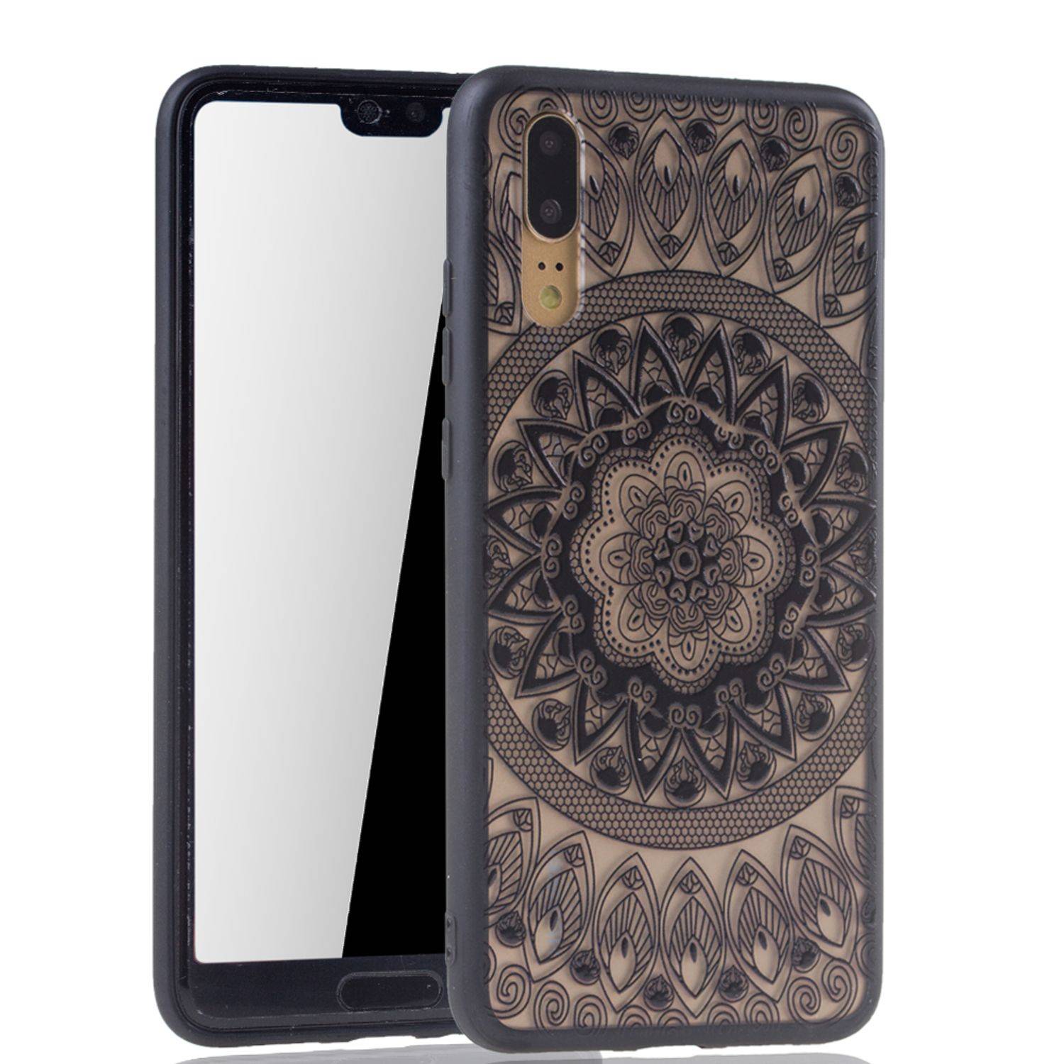 Huawei P20 Handyhülle Backcover Schwarz