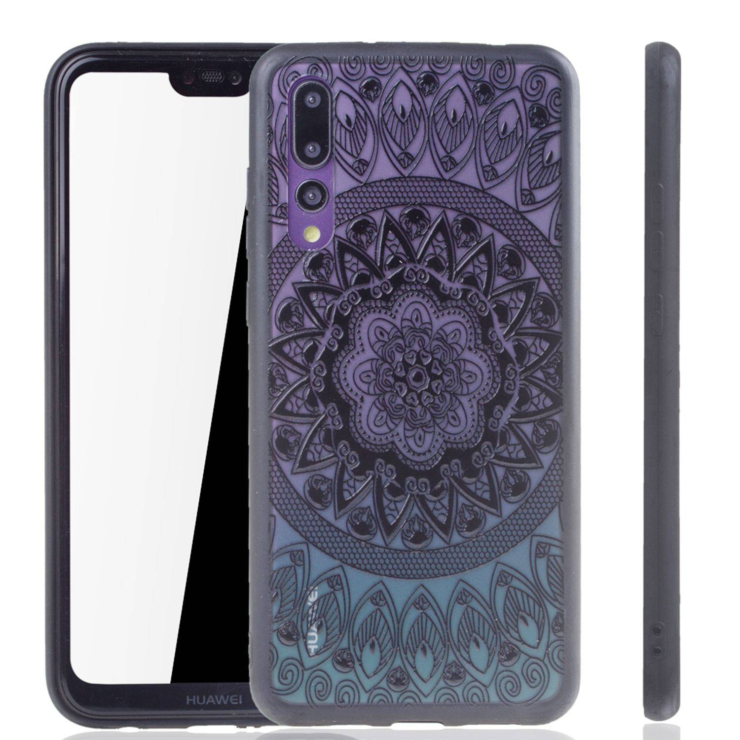 Huawei P20 Pro Handyhülle Backcover Schwarz